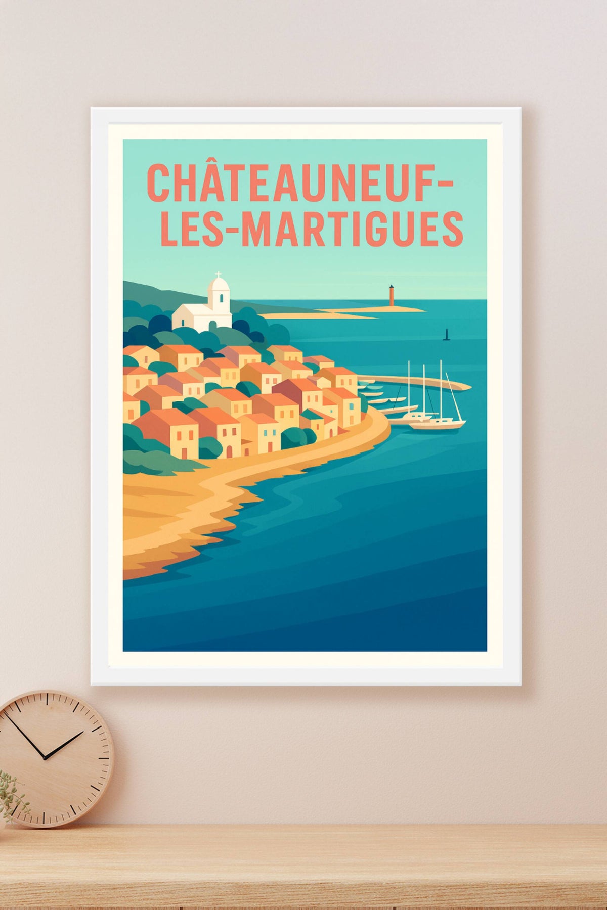 Affiche de Châteauneuf-les-Martigues - Charme côtier ensoleillé