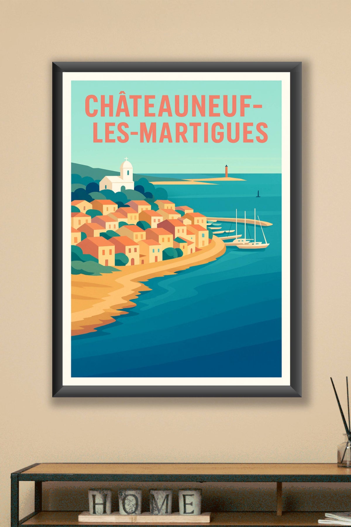 Affiche de Châteauneuf-les-Martigues - Charme côtier ensoleillé
