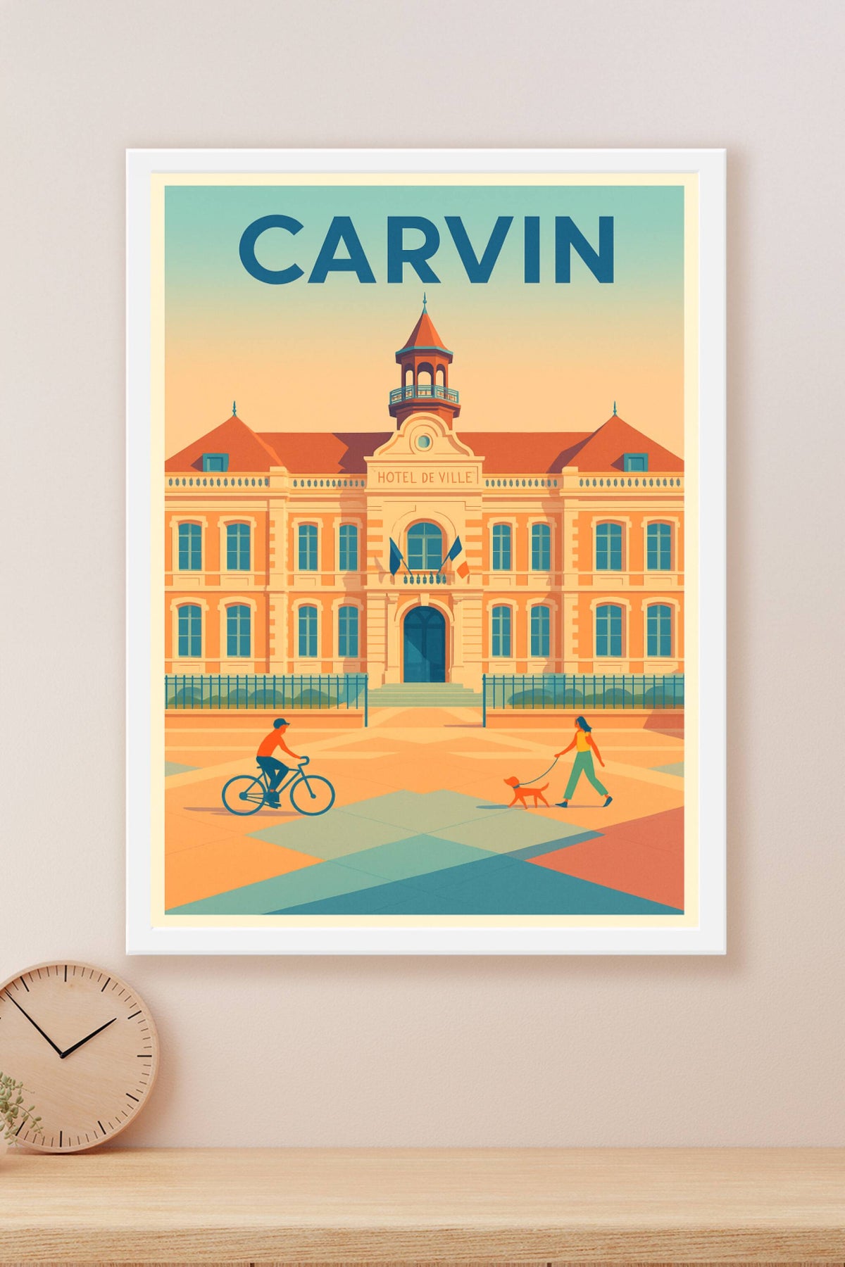 Affiche de Carvin - L'élégance de l'Hôtel de Ville