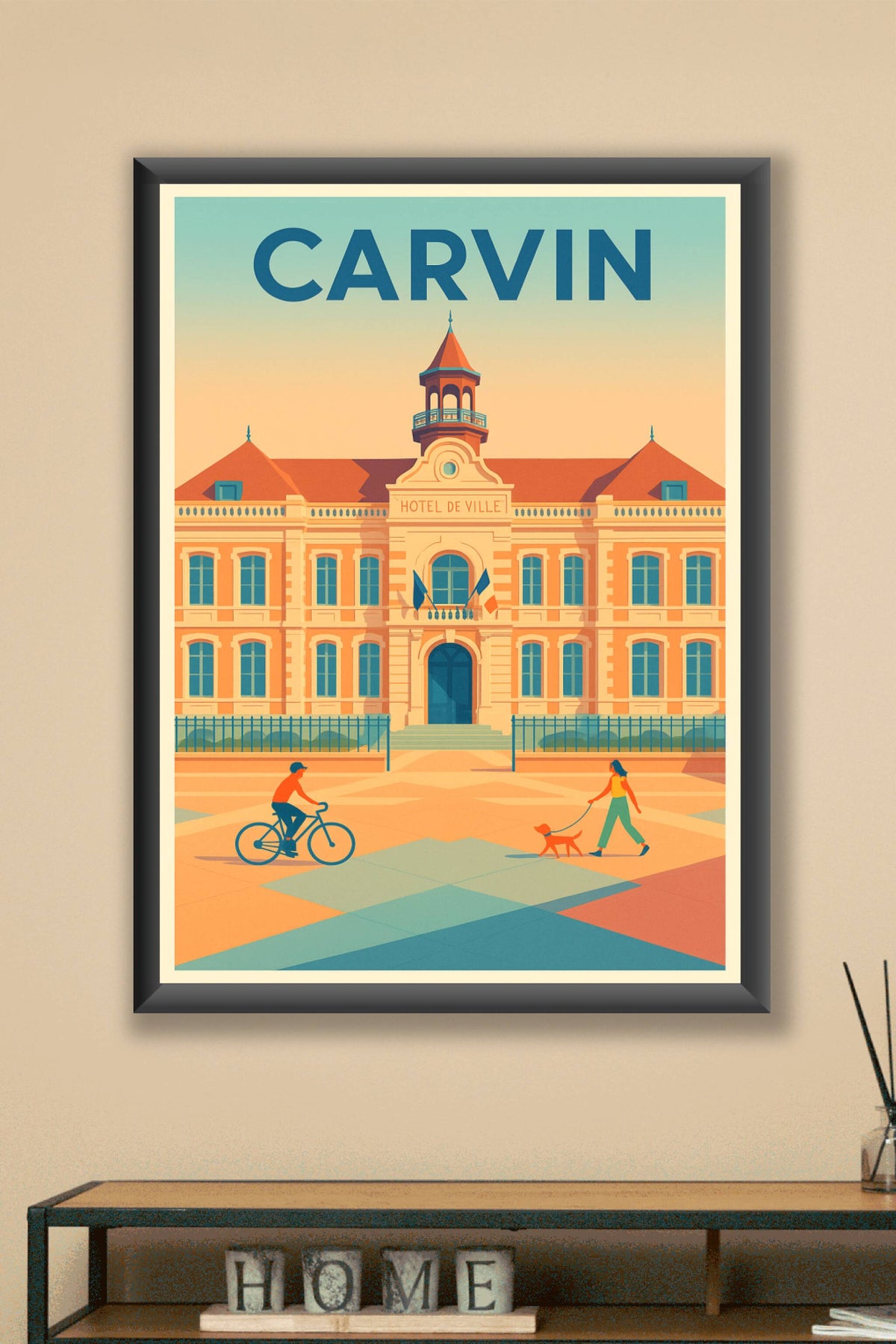 Affiche de Carvin - L'élégance de l'Hôtel de Ville