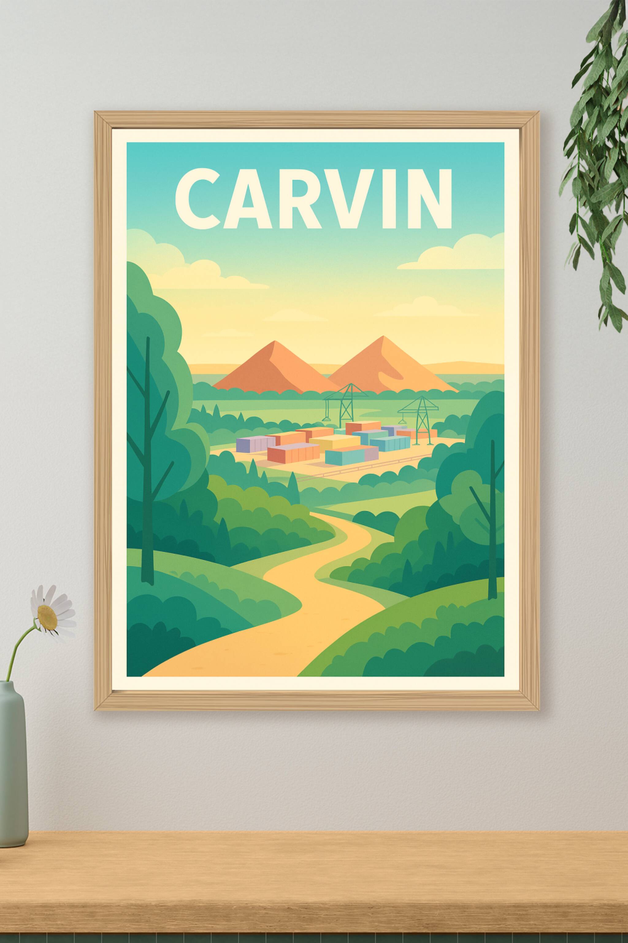 Affiche de Carvin - L'Esprit Industriel au Cœur de la Nature