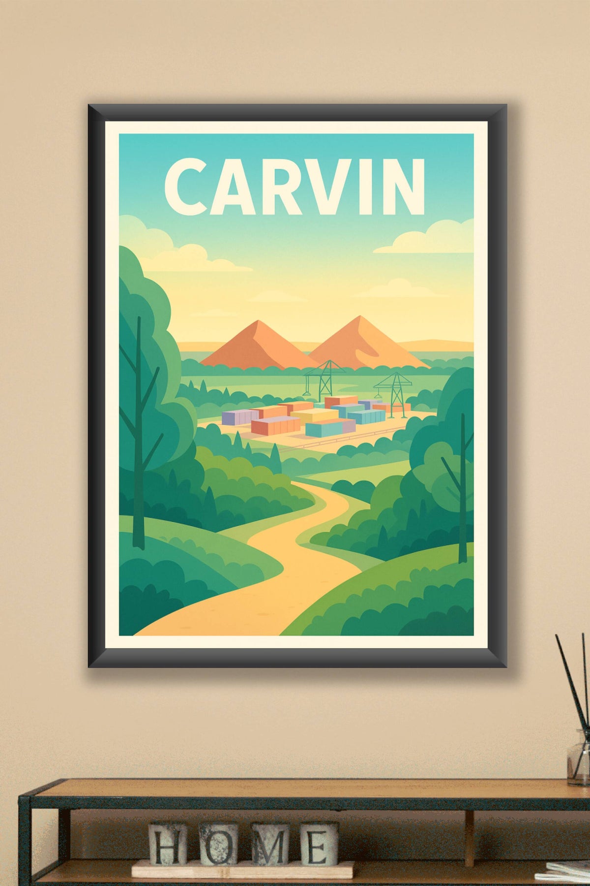 Affiche de Carvin - L'Esprit Industriel au Cœur de la Nature