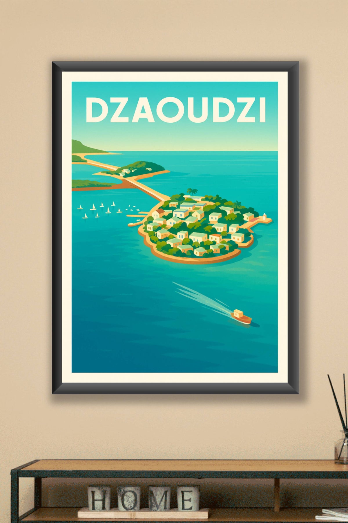 Affiche de Dzaoudzi - Charme insulaire et douceur de vie