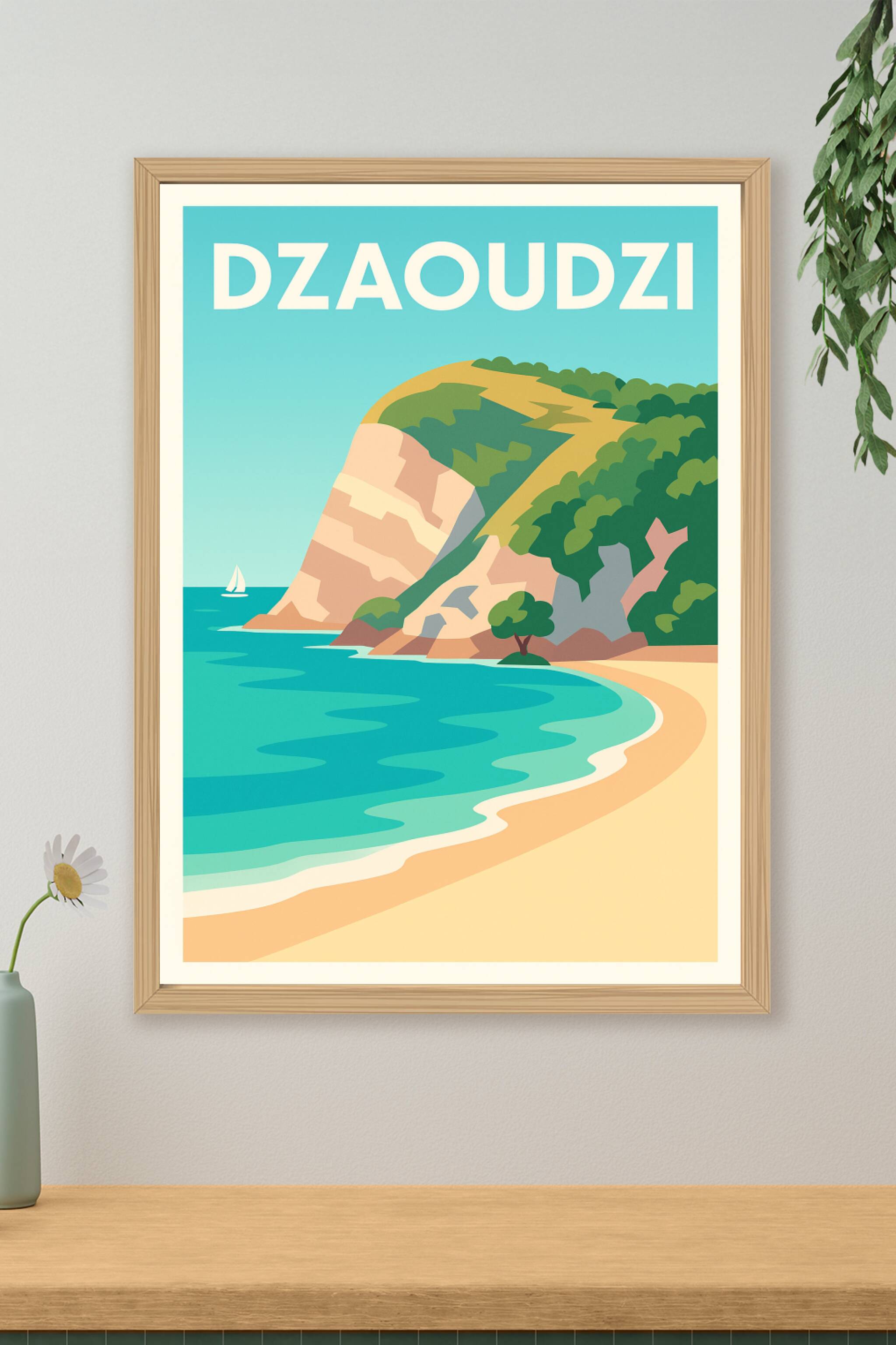 Affiche de Dzaoudzi - Évasion et nature préservée