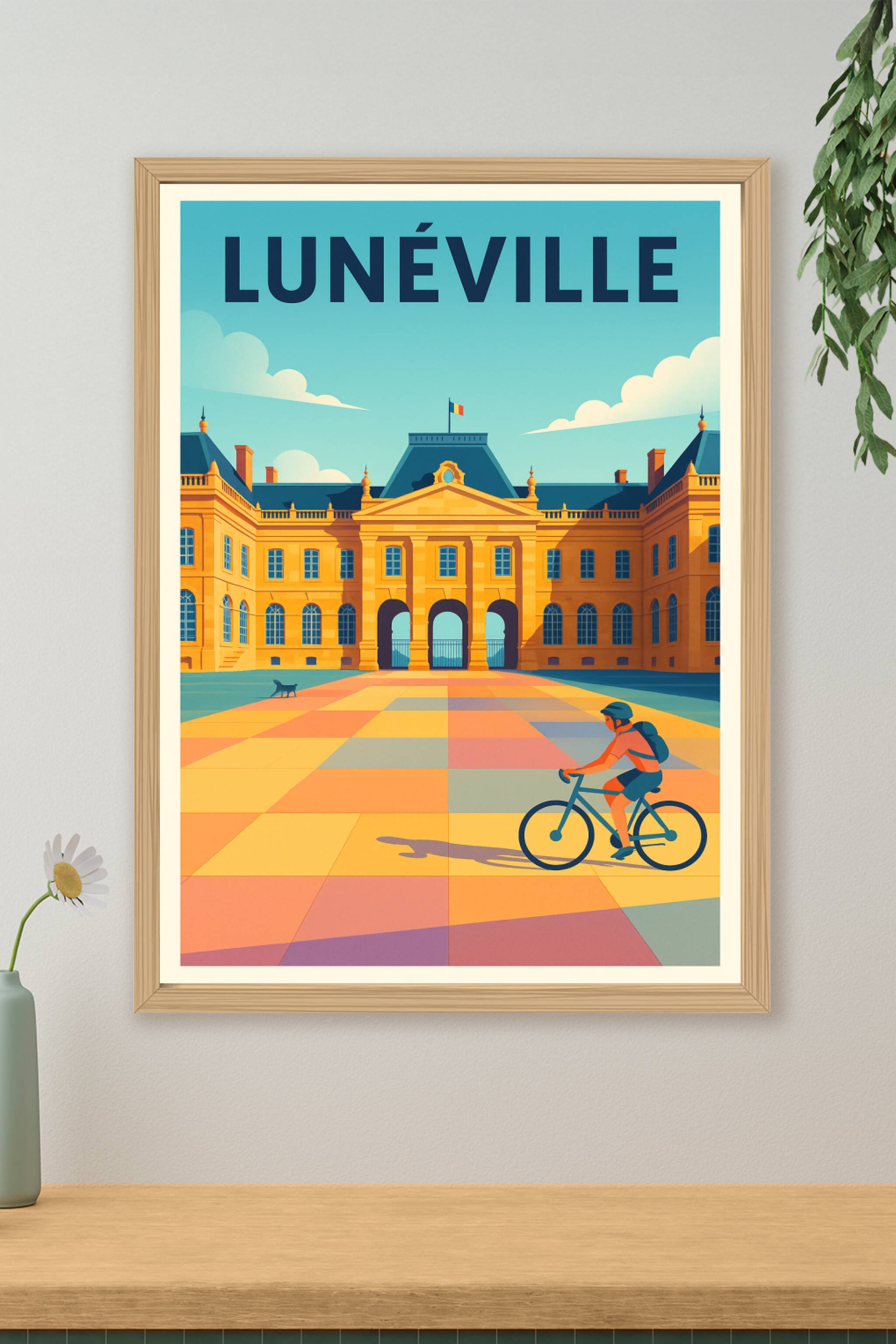 Affiche de Lunéville - L'Esprit Cycliste au Cœur de la Ville