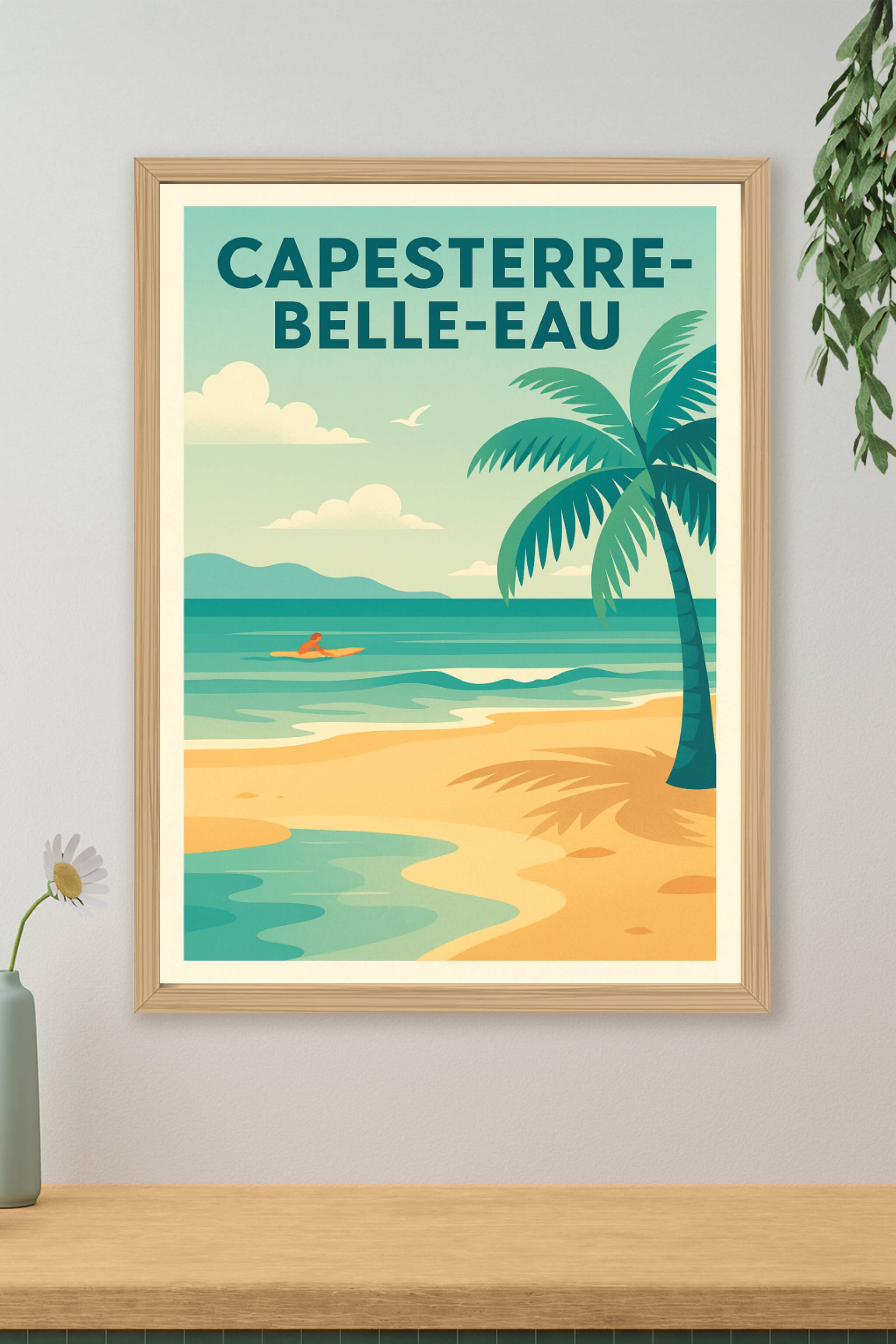 Affiche de Capesterre-Belle-Eau - L'évasion tropicale en affiche vintage