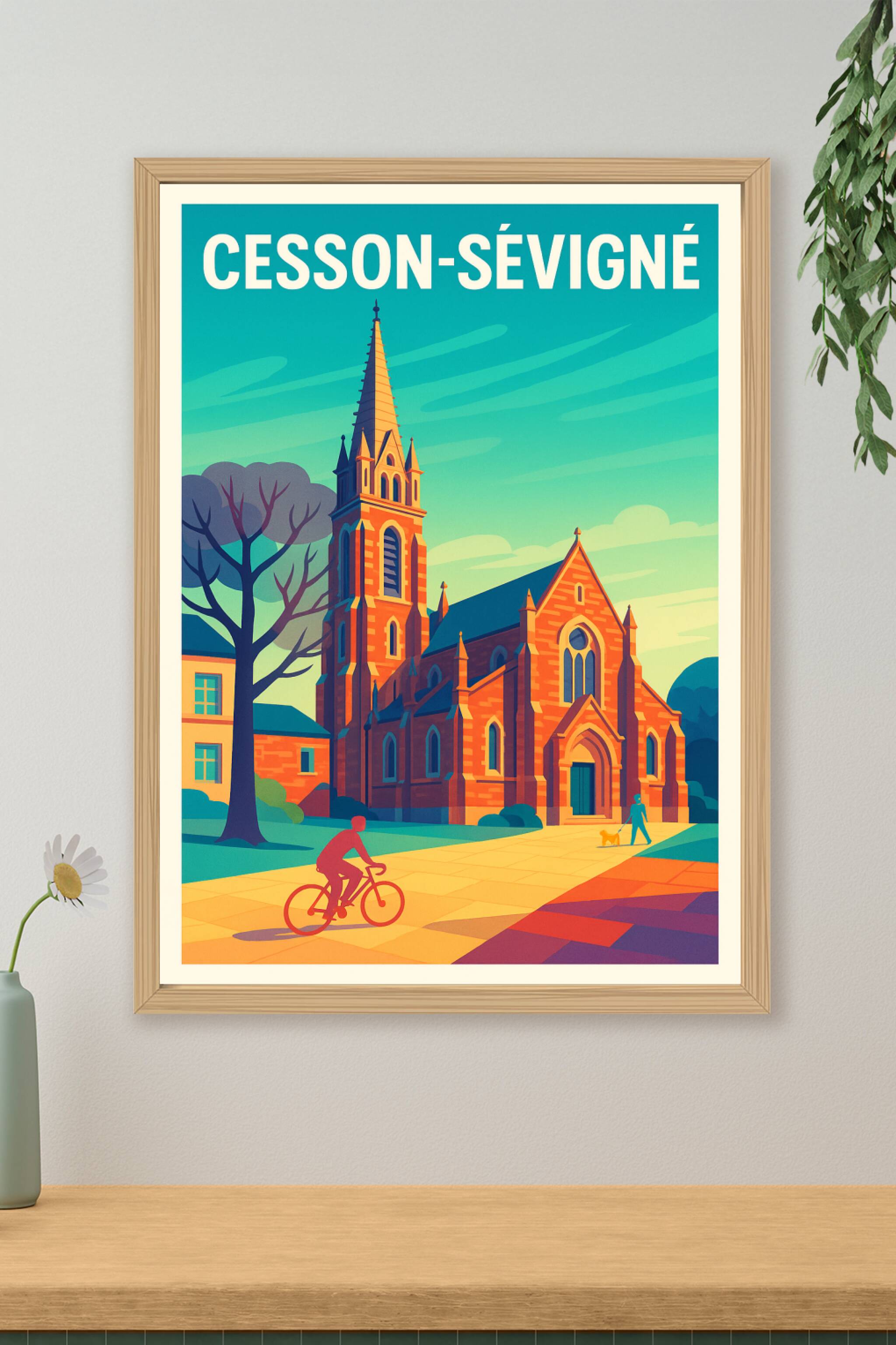 Affiche de Cesson-Sévigné - Charme Architectural et Vie Quotidienne