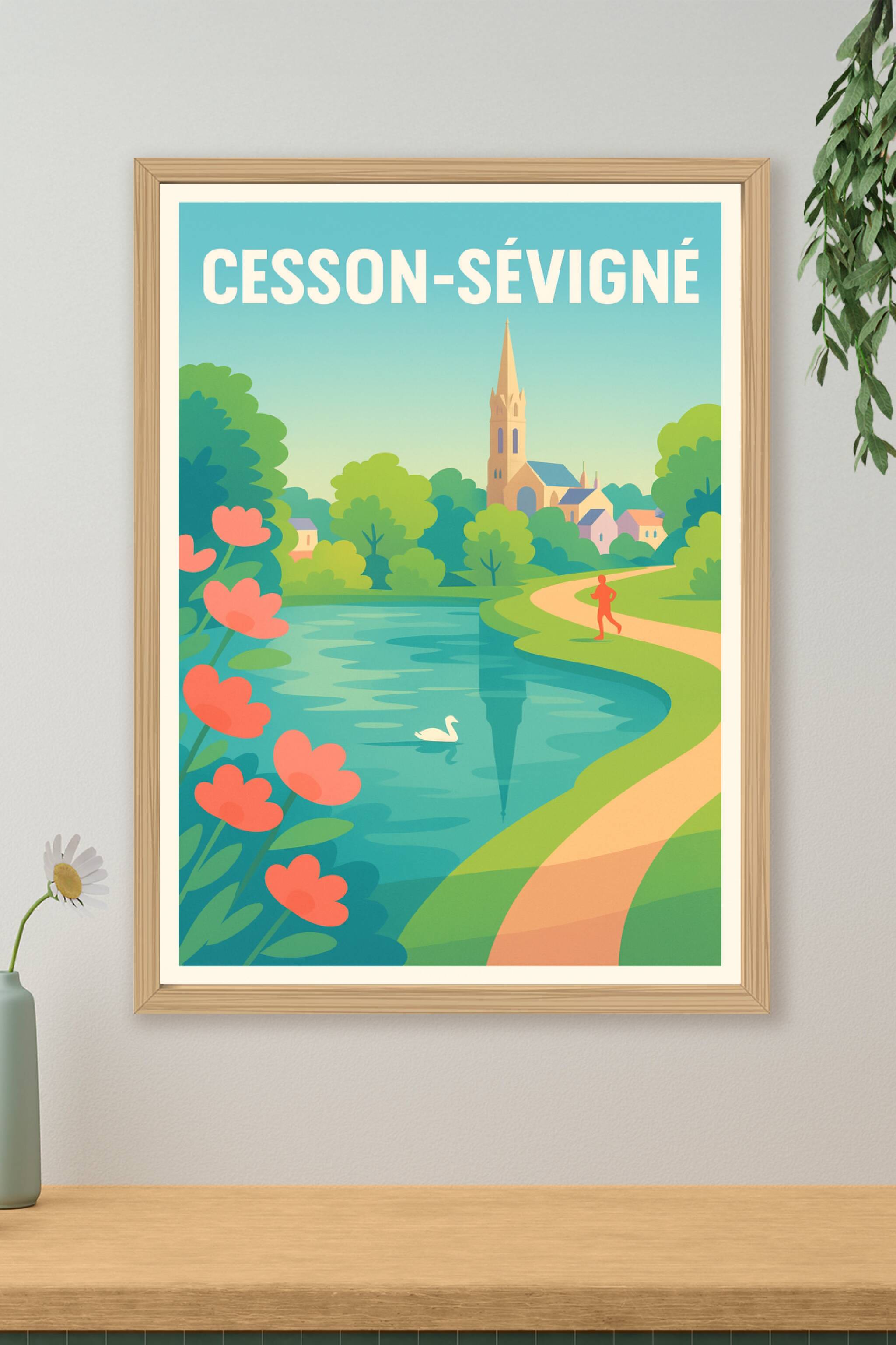 Affiche de Cesson-Sévigné - L'Échappée Verte au Cœur de la Ville