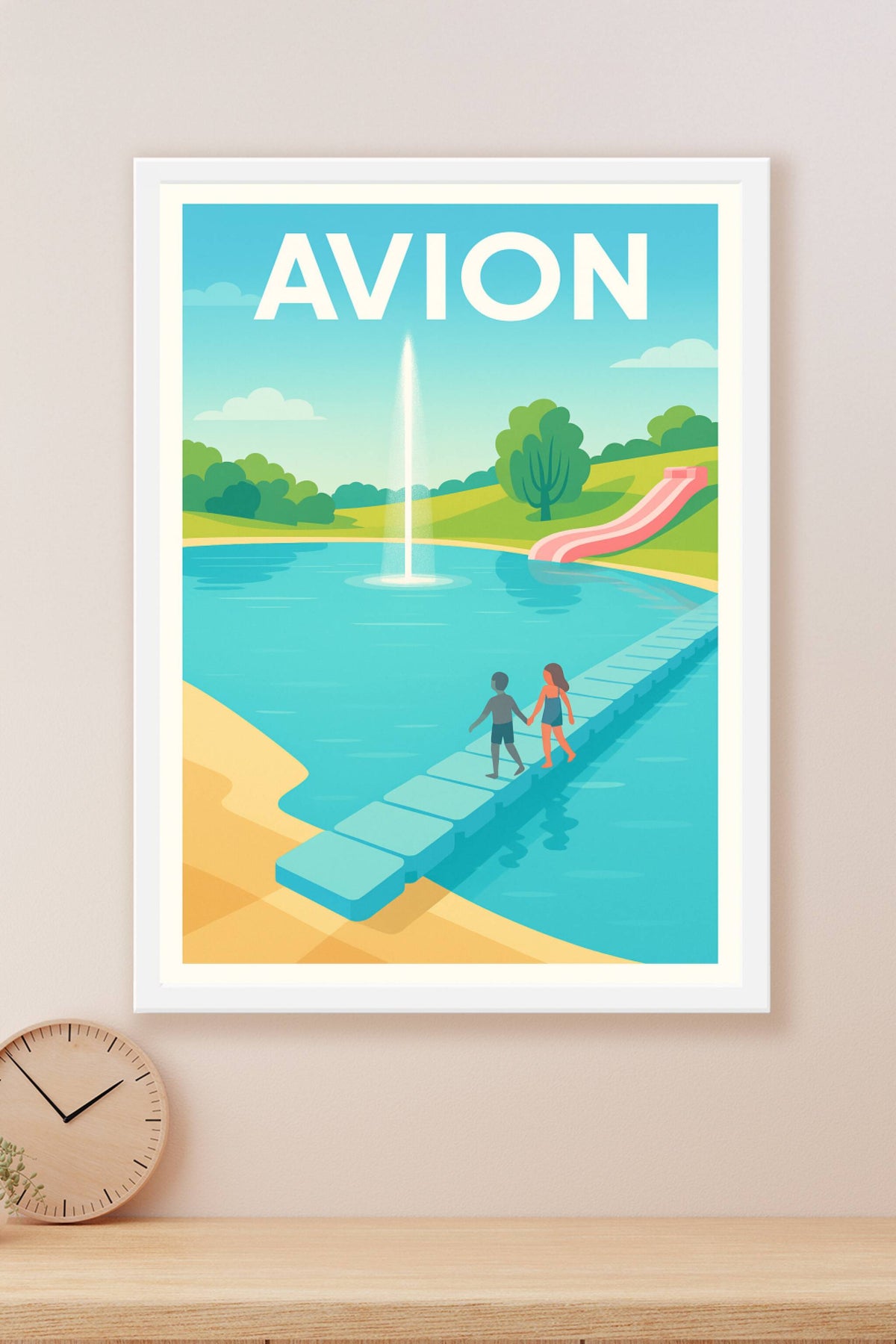 Affiche de Avion - Évasion nature au bord de l'eau