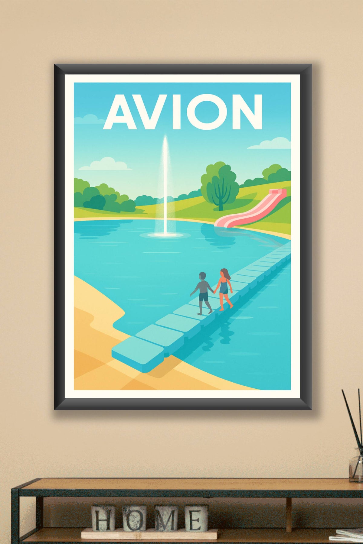 Affiche de Avion - Évasion nature au bord de l'eau