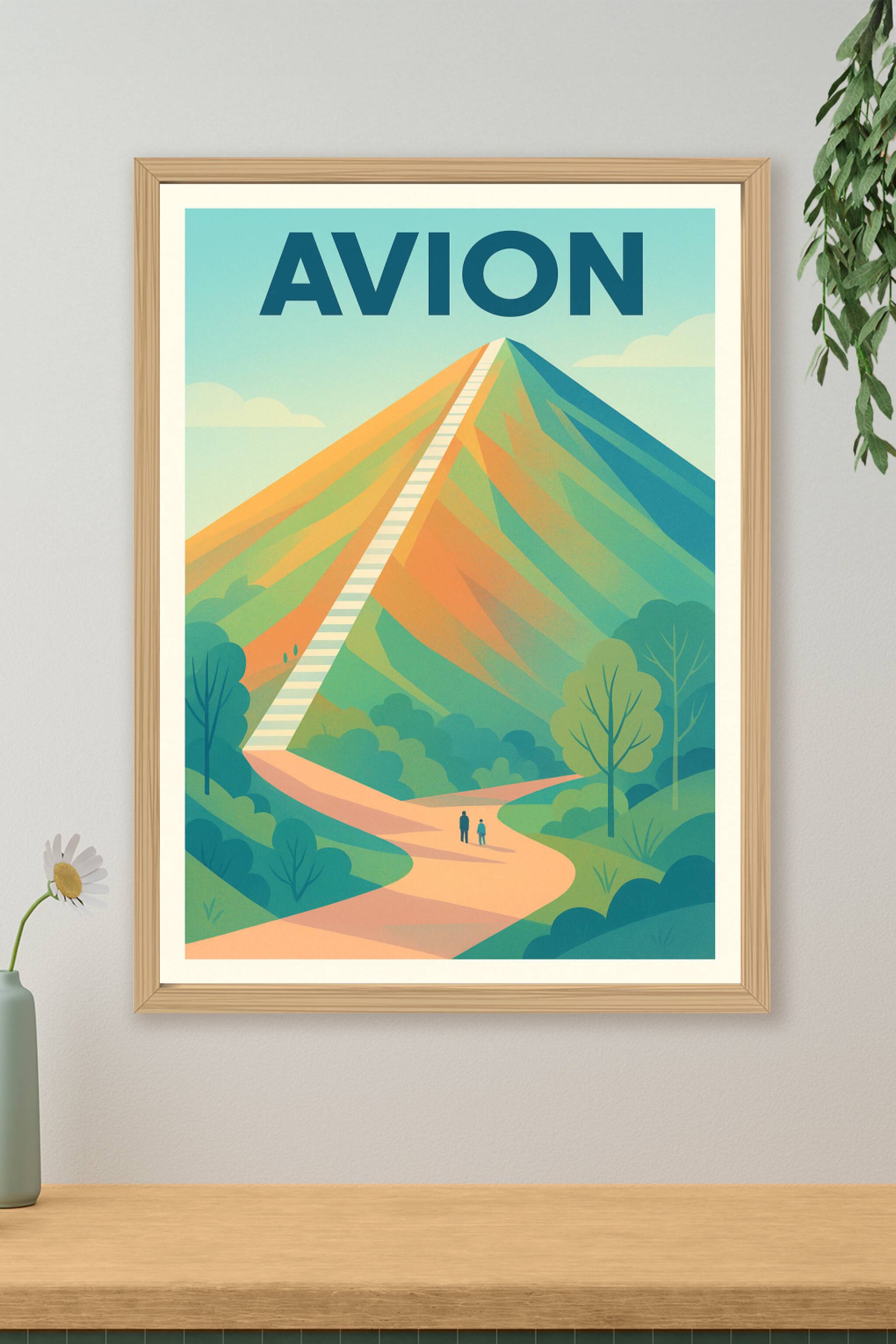 Affiche de Avion - Escapade nature entre montagne et sentiers