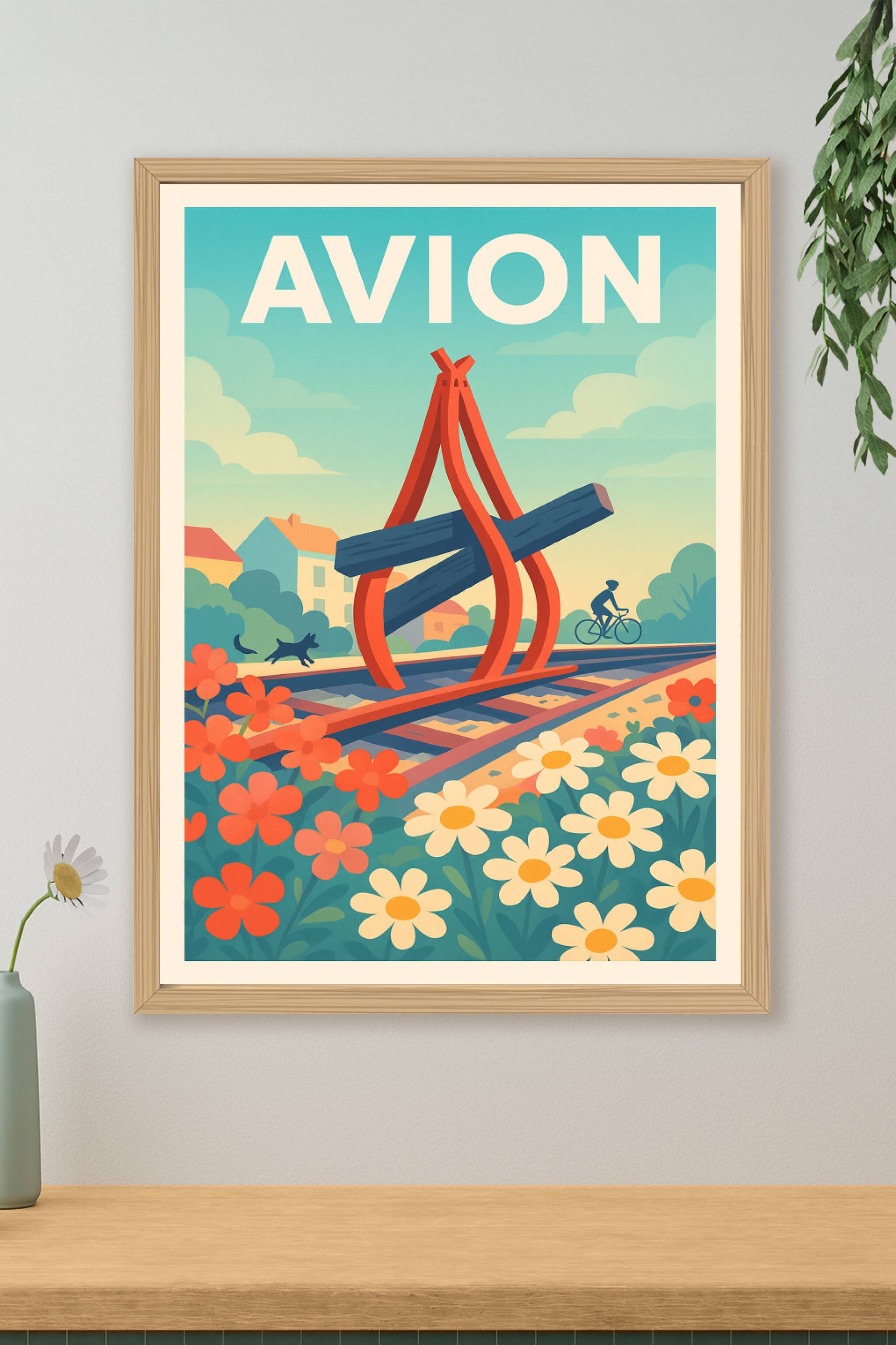 Affiche de Avion - Charme bucolique et art singulier