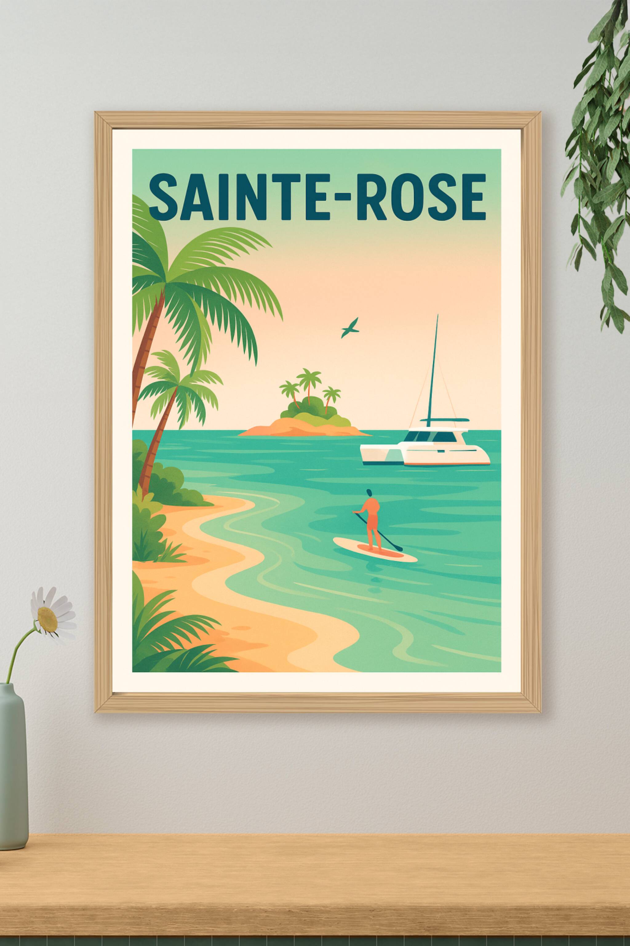 Affiche de Sainte-Rose - Évasion tropicale et sérénité maritime