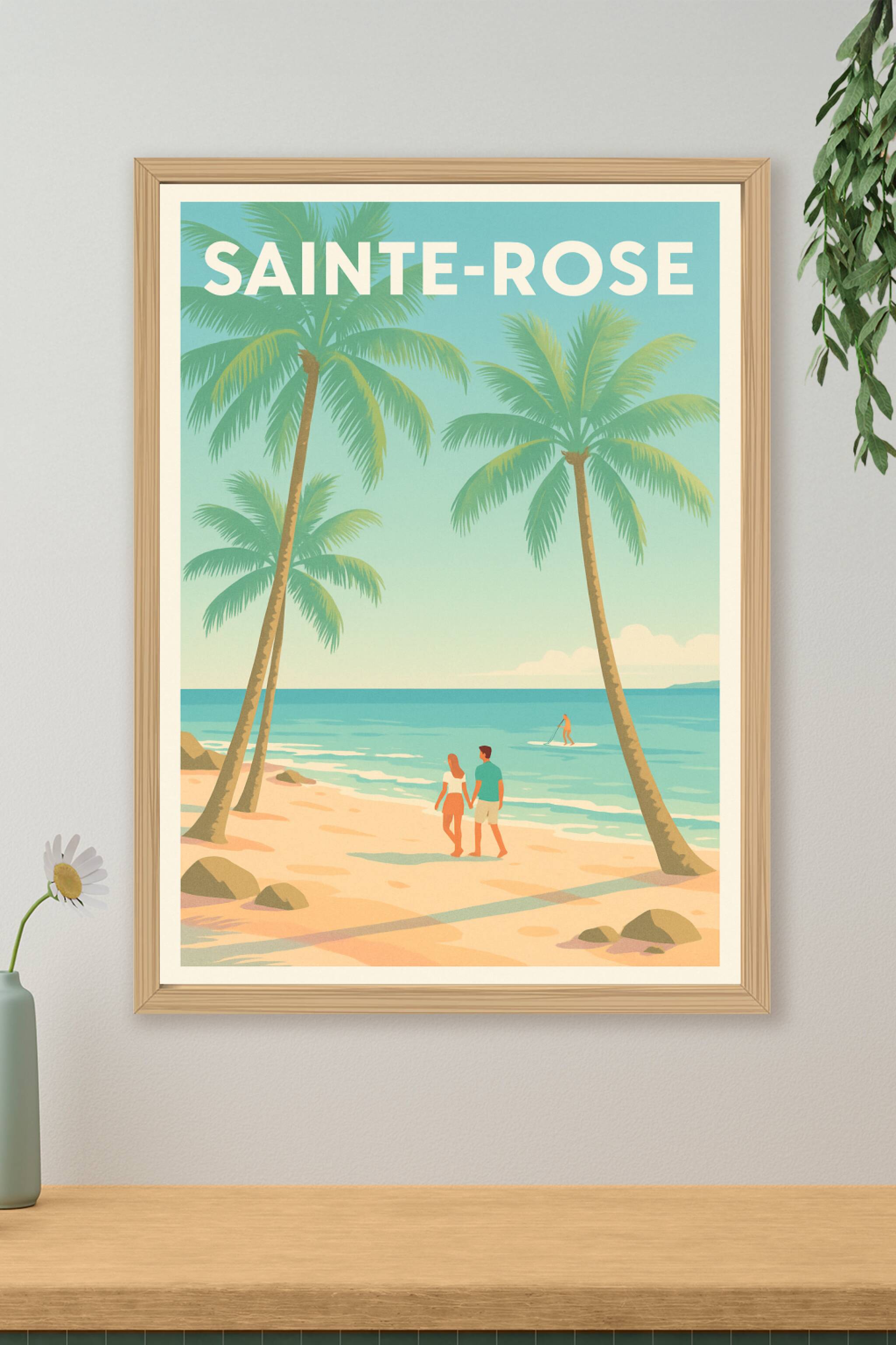 Affiche de Sainte-Rose - Évasion Tropicale au Bord de l'Océan
