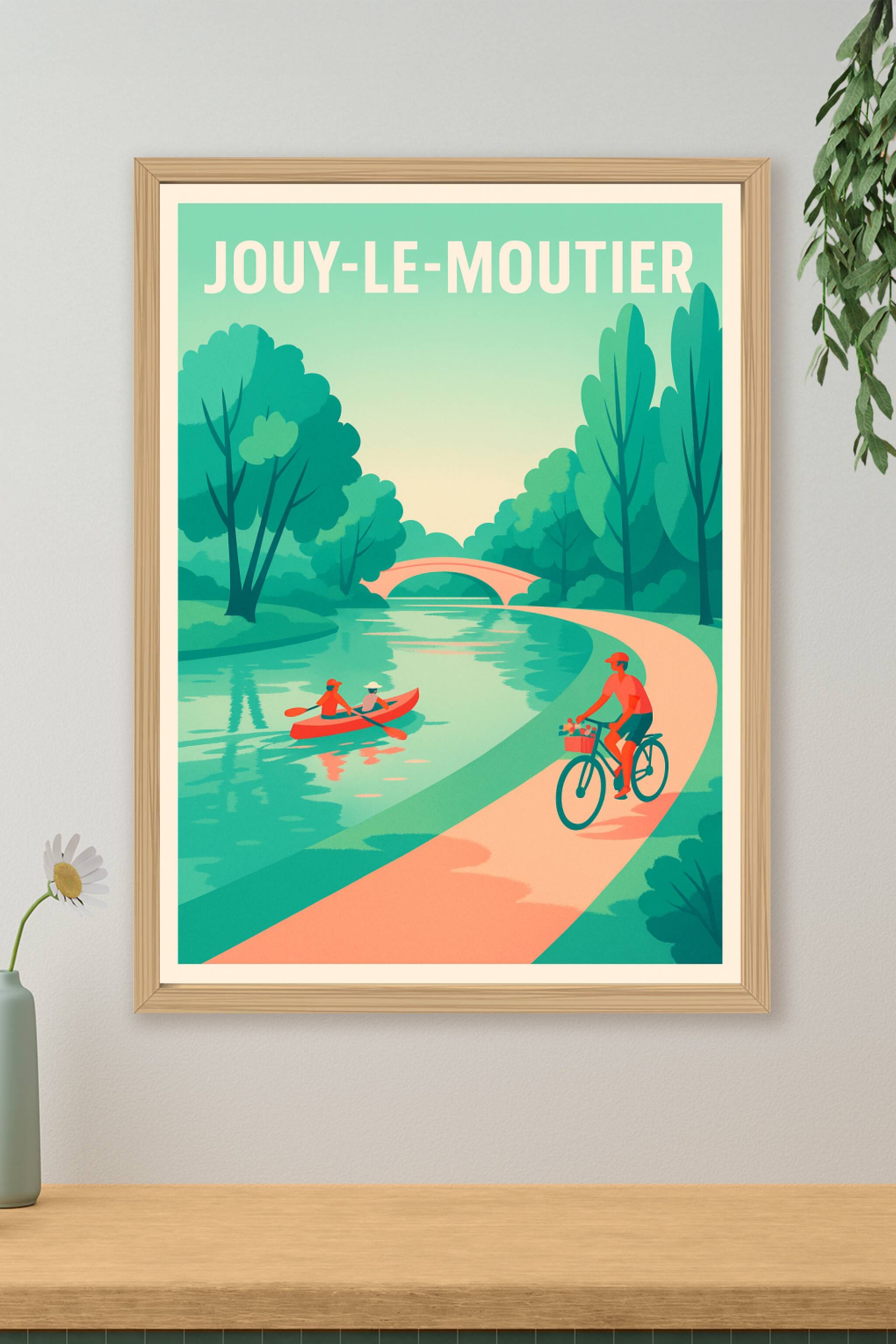 Affiche de Jouy-le-Moutier - Promenade bucolique au fil de l'eau