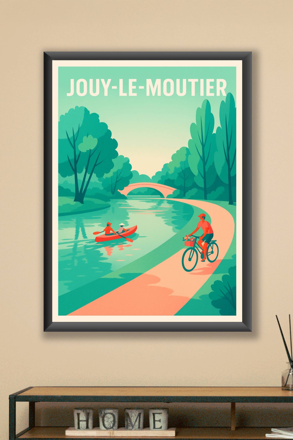 Affiche de Jouy-le-Moutier - Promenade bucolique au fil de l'eau