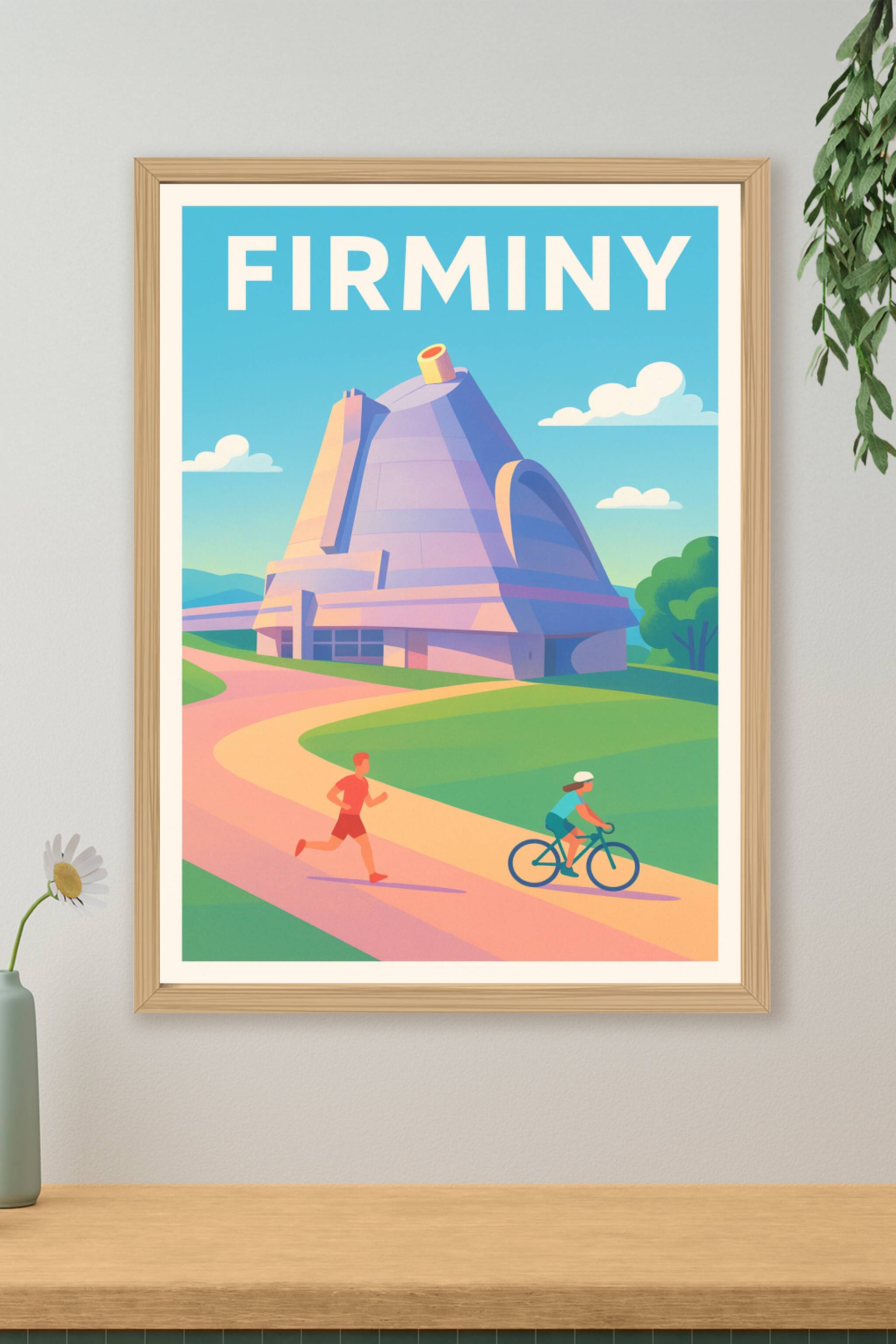 Affiche de Firminy - Vibrations sportives et architecture iconique