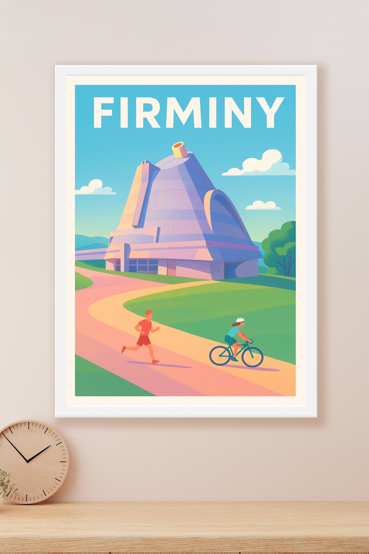 Affiche de Firminy - Vibrations sportives et architecture iconique