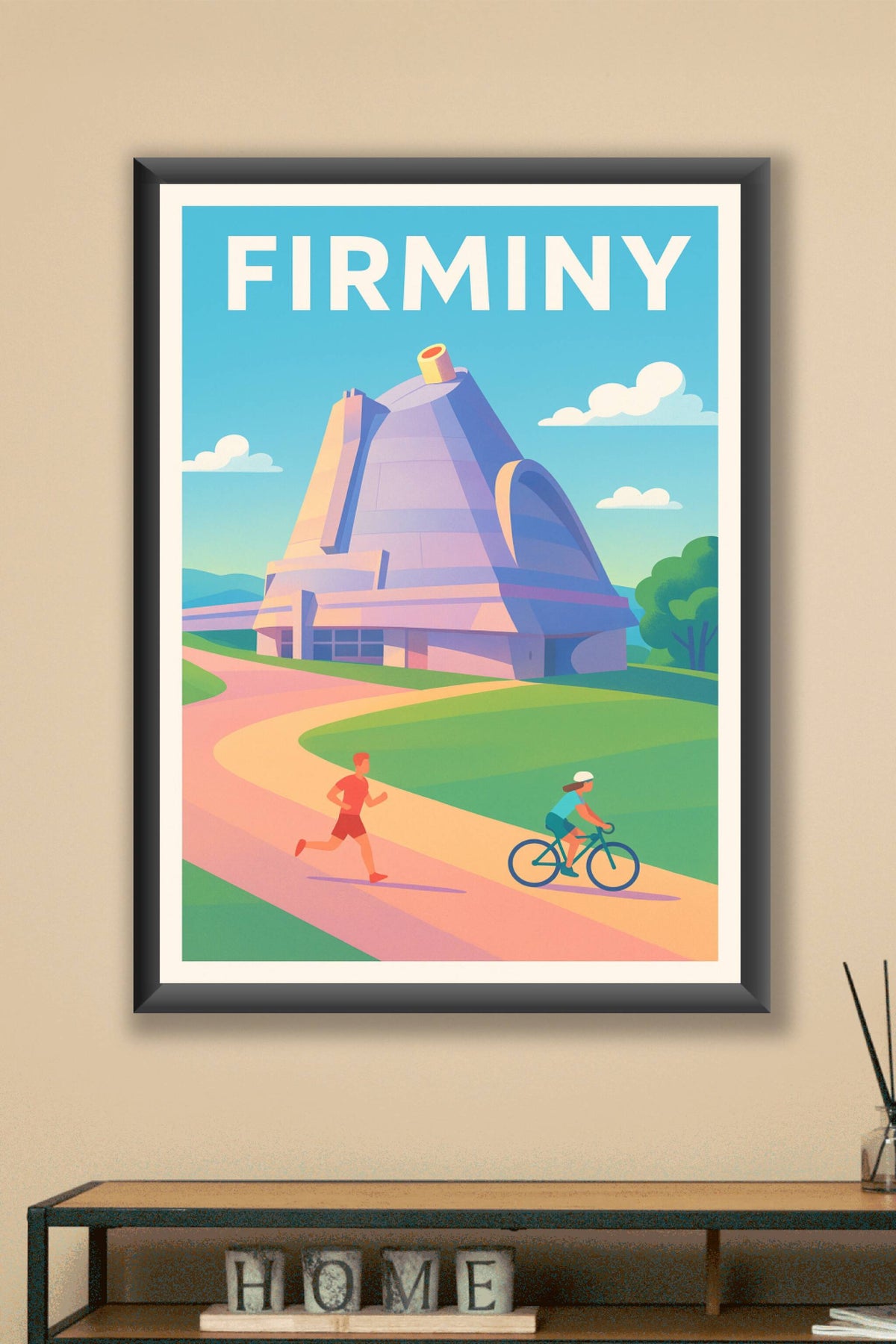 Affiche de Firminy - Vibrations sportives et architecture iconique