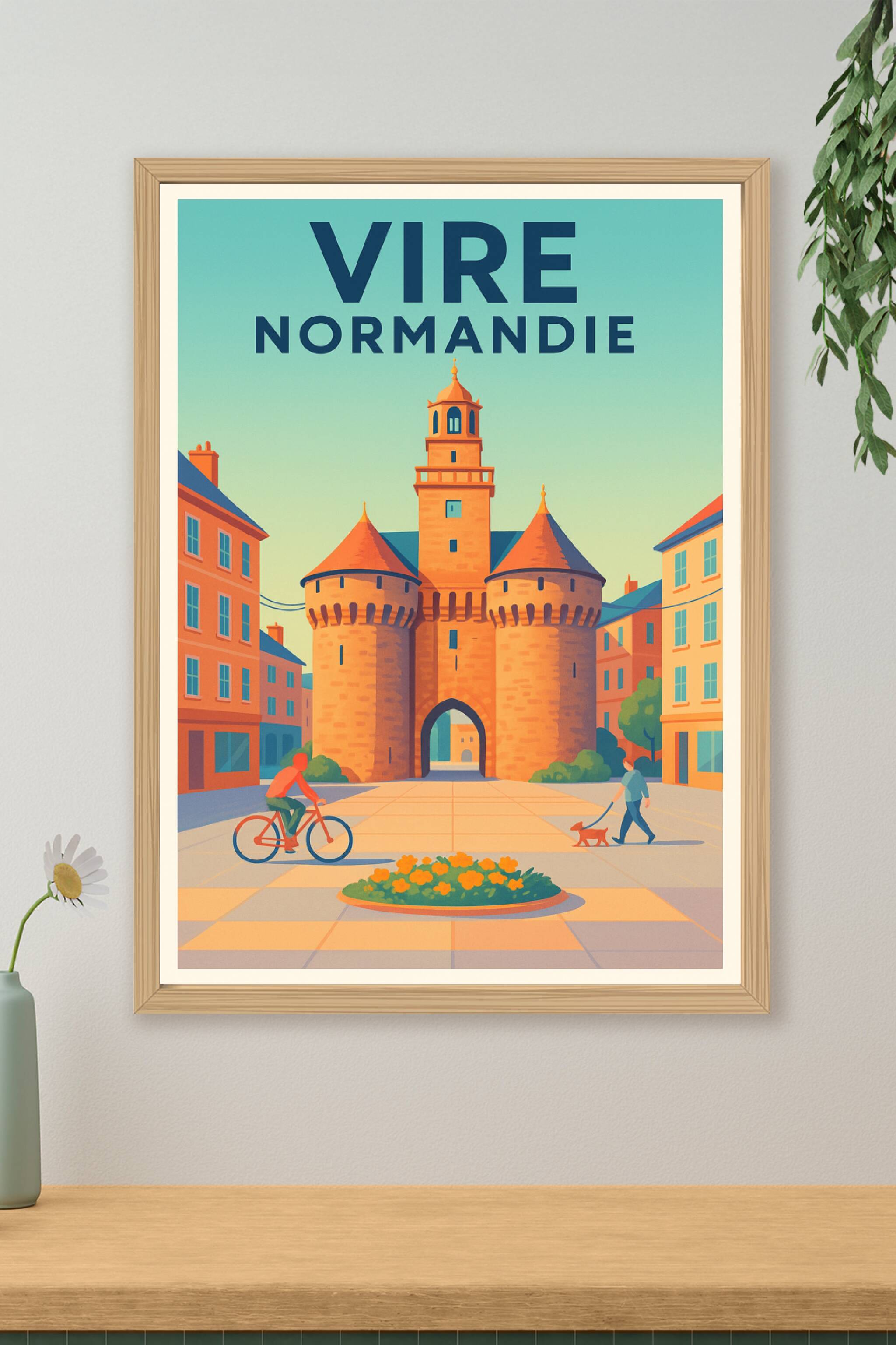 Affiche de Vire - Charme médiéval en Normandie
