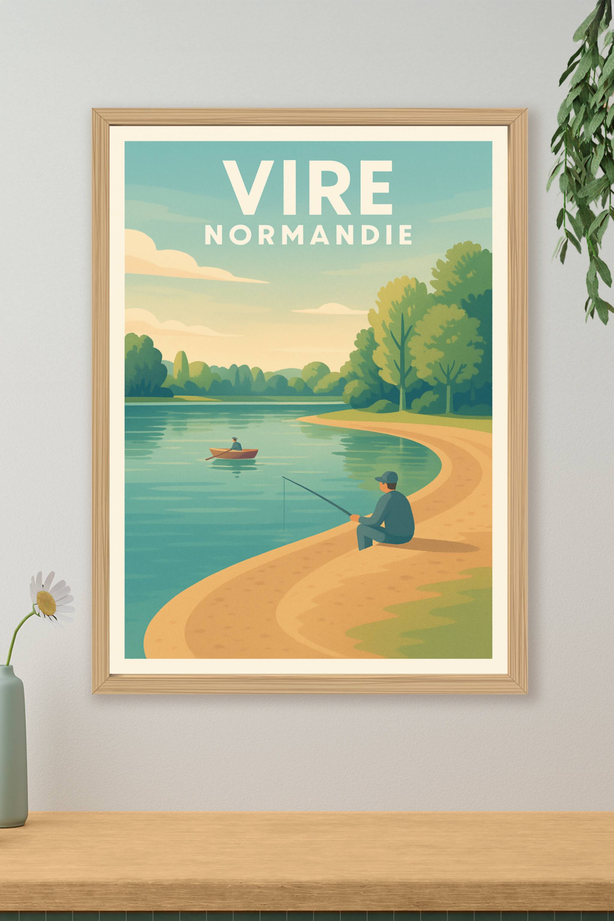 Affiche de Vire - Tranquillité et nature en Normandie