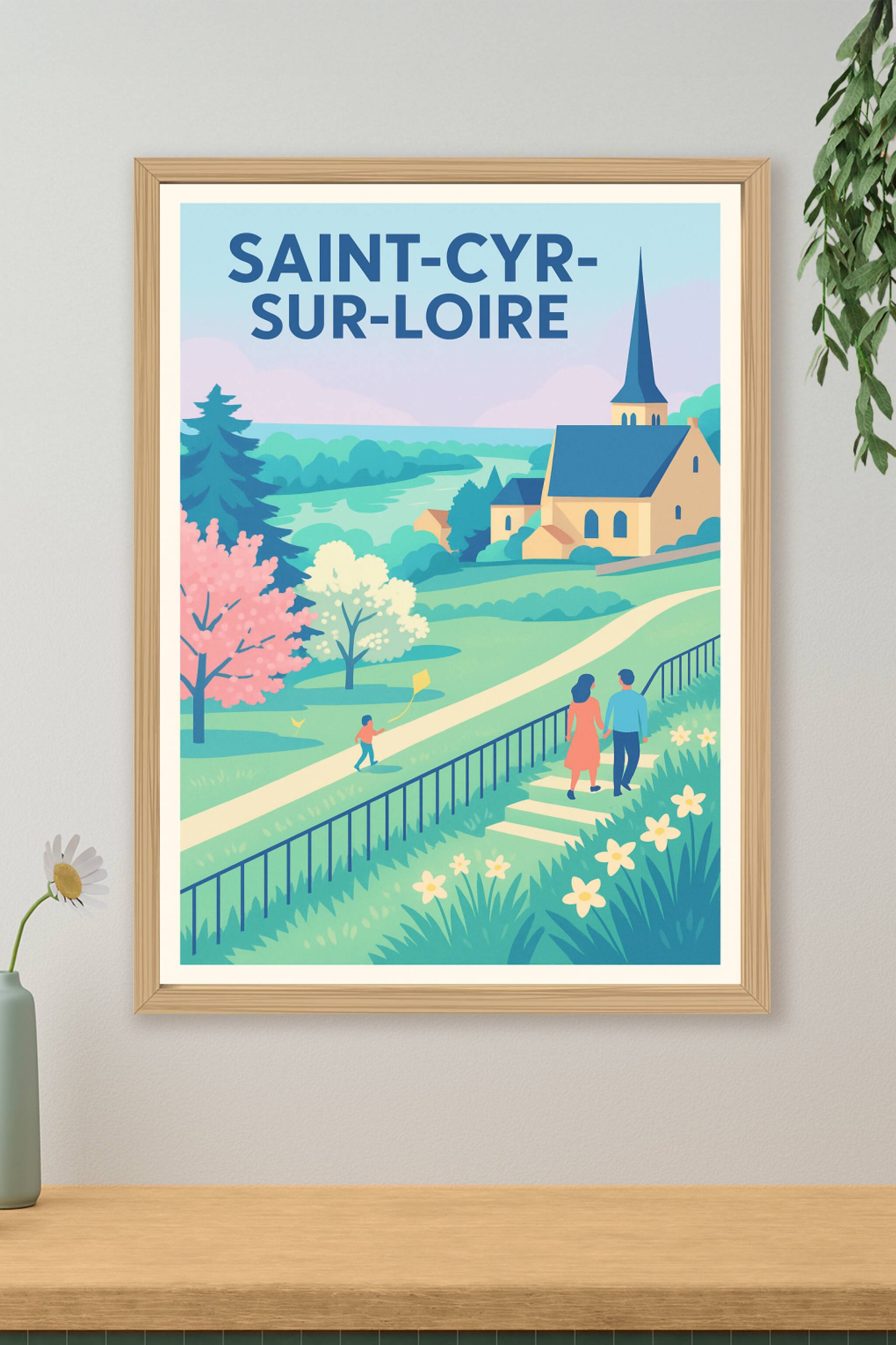 Affiche de Saint-Cyr-sur-Loire - Promenade bucolique en bord de Loire
