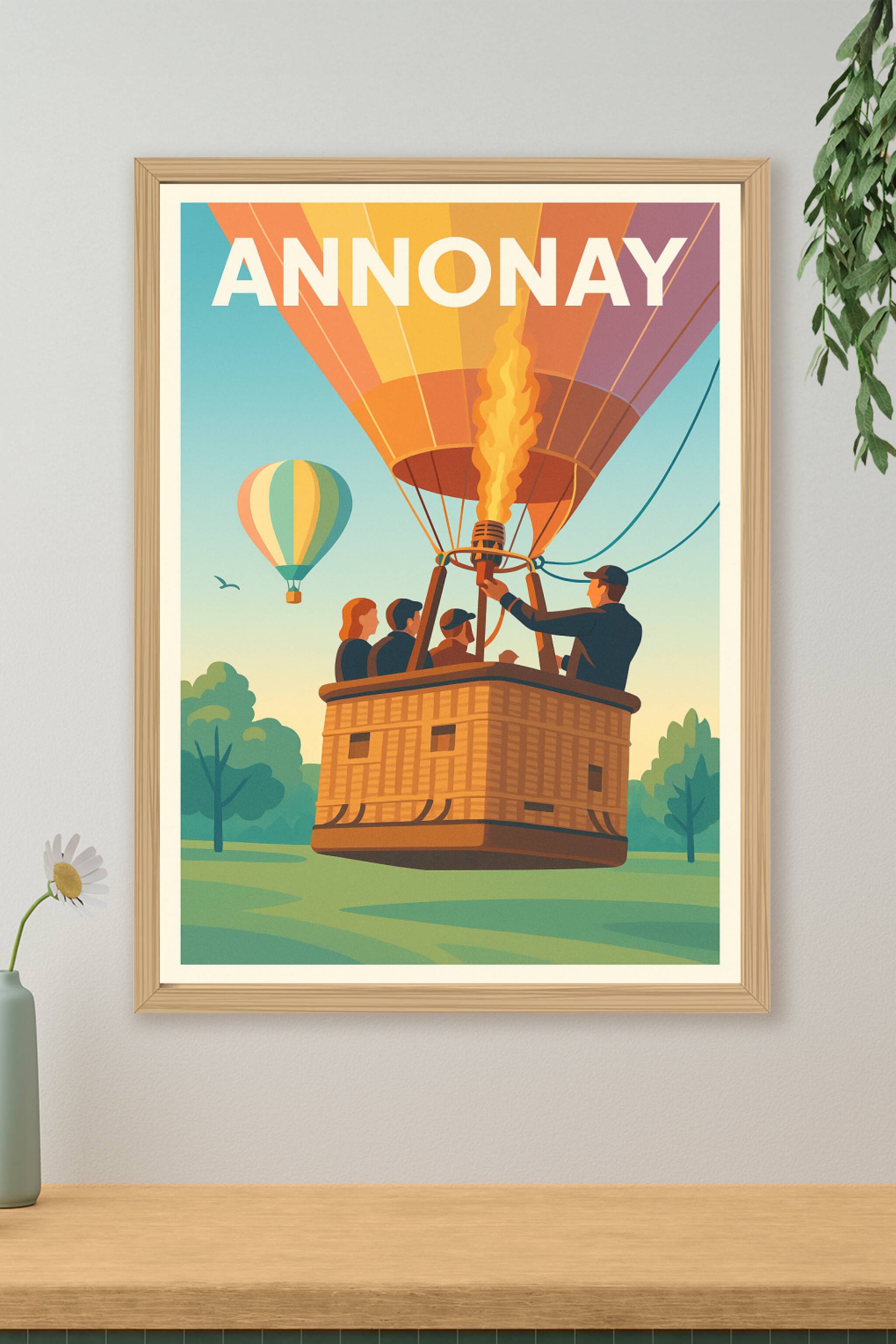 Affiche de Annonay - L'envolée en montgolfière