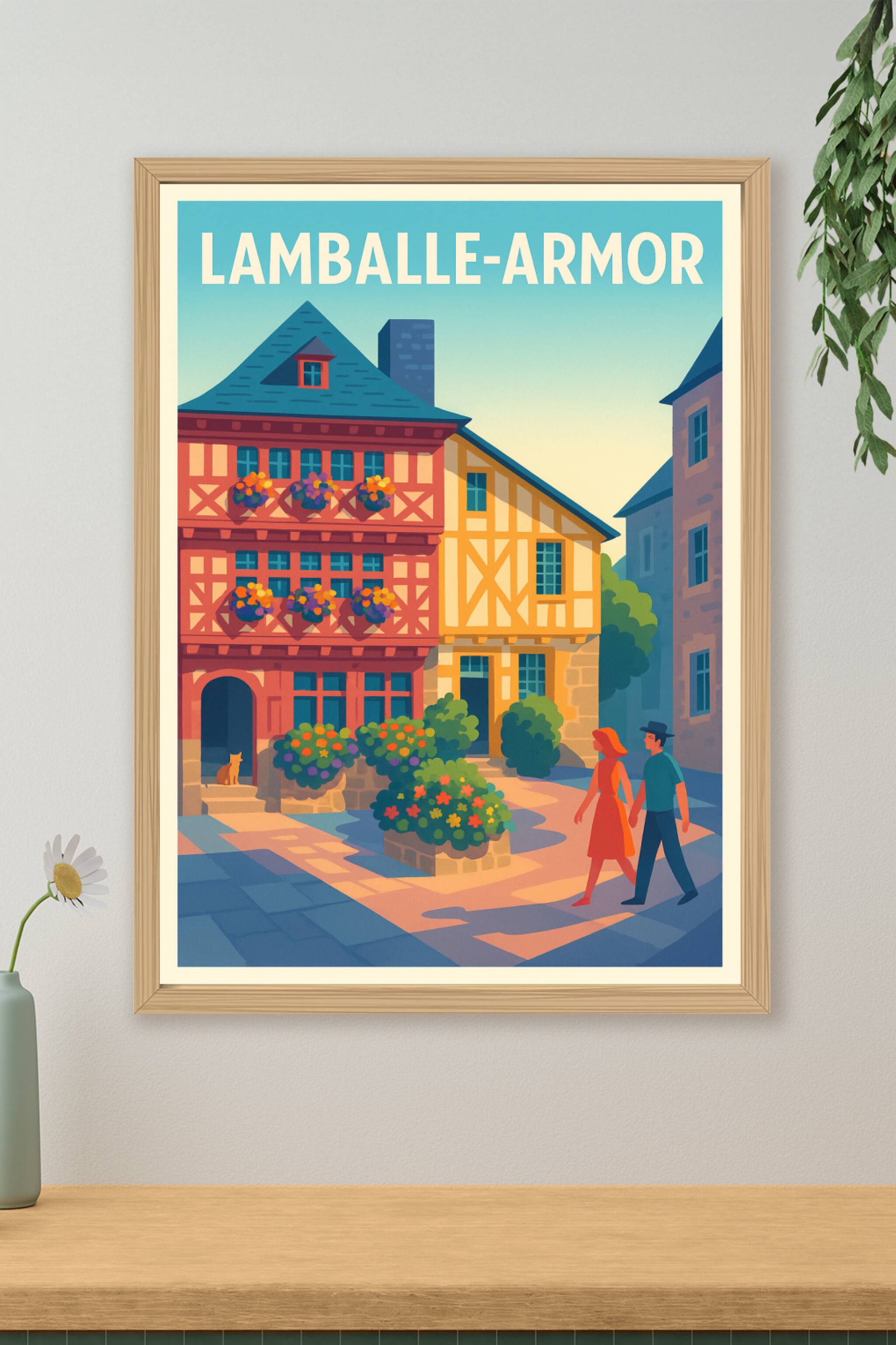 Affiche de Lamballe-Armor - Charme intemporel des maisons à colombages