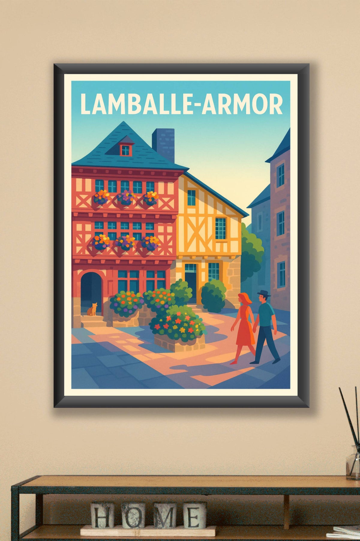 Affiche de Lamballe-Armor - Charme intemporel des maisons à colombages