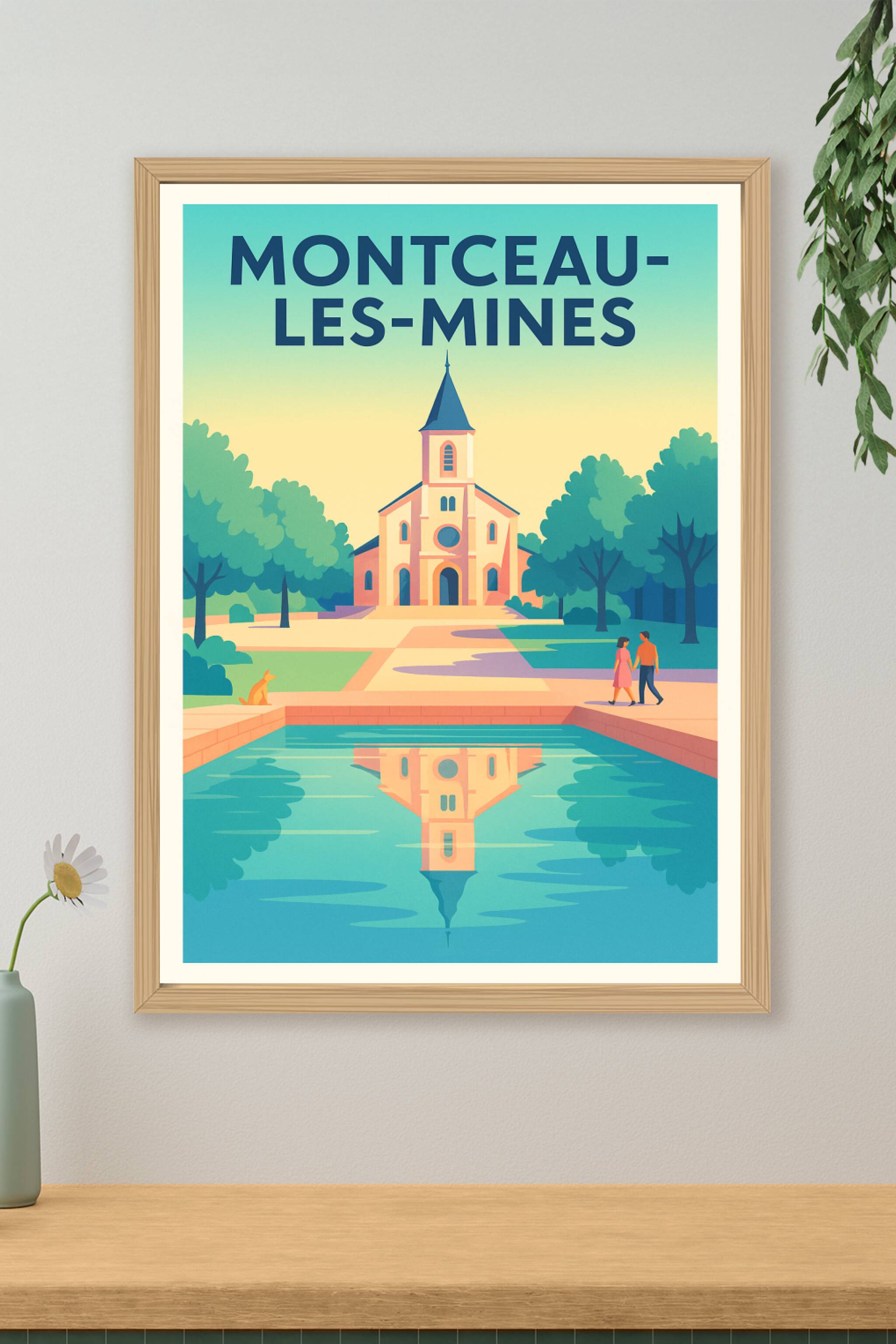 Affiche de Montceau-les-Mines - Élégance et sérénité au reflet du passé