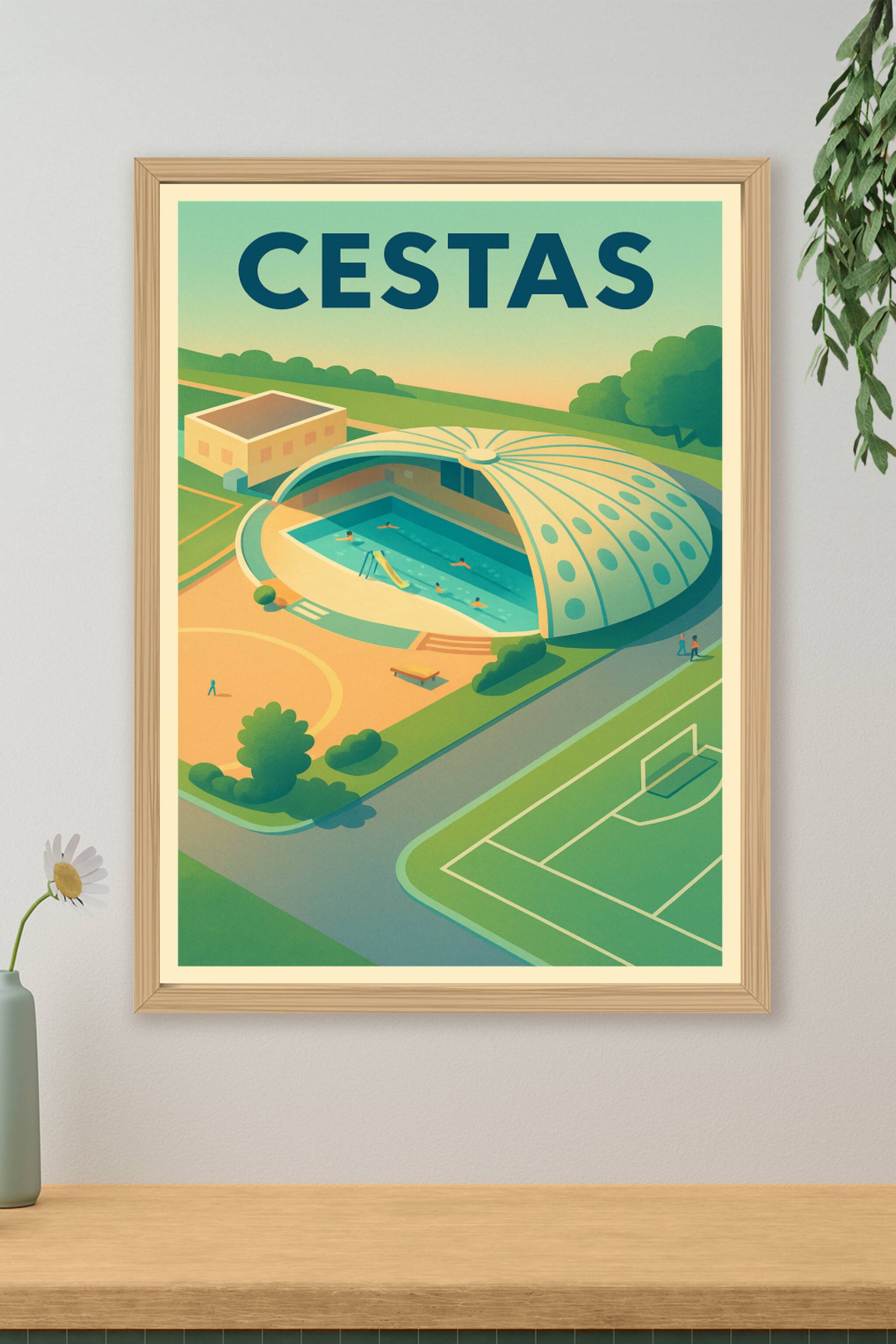 Affiche de Cestas - L'architecture sportive emblématique