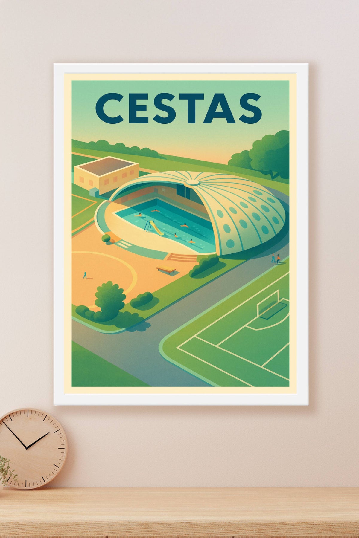 Affiche de Cestas - L'architecture sportive emblématique