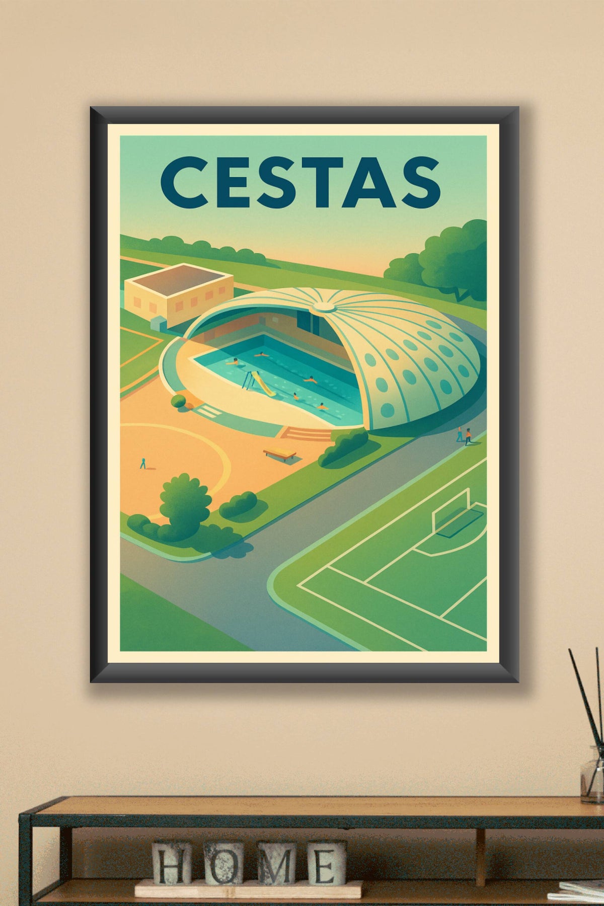 Affiche de Cestas - L'architecture sportive emblématique