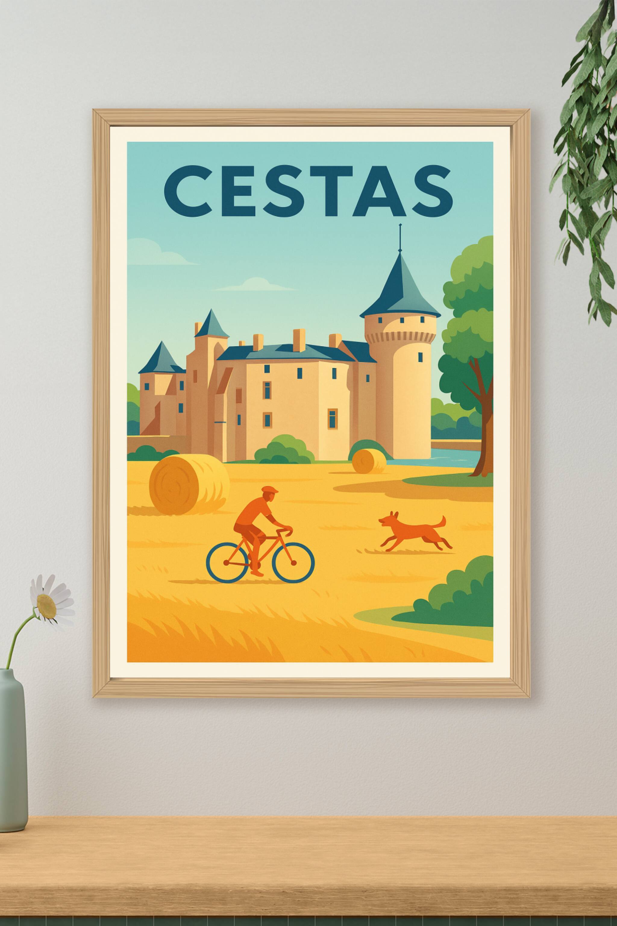 Affiche de Cestas - Évasion champêtre au château
