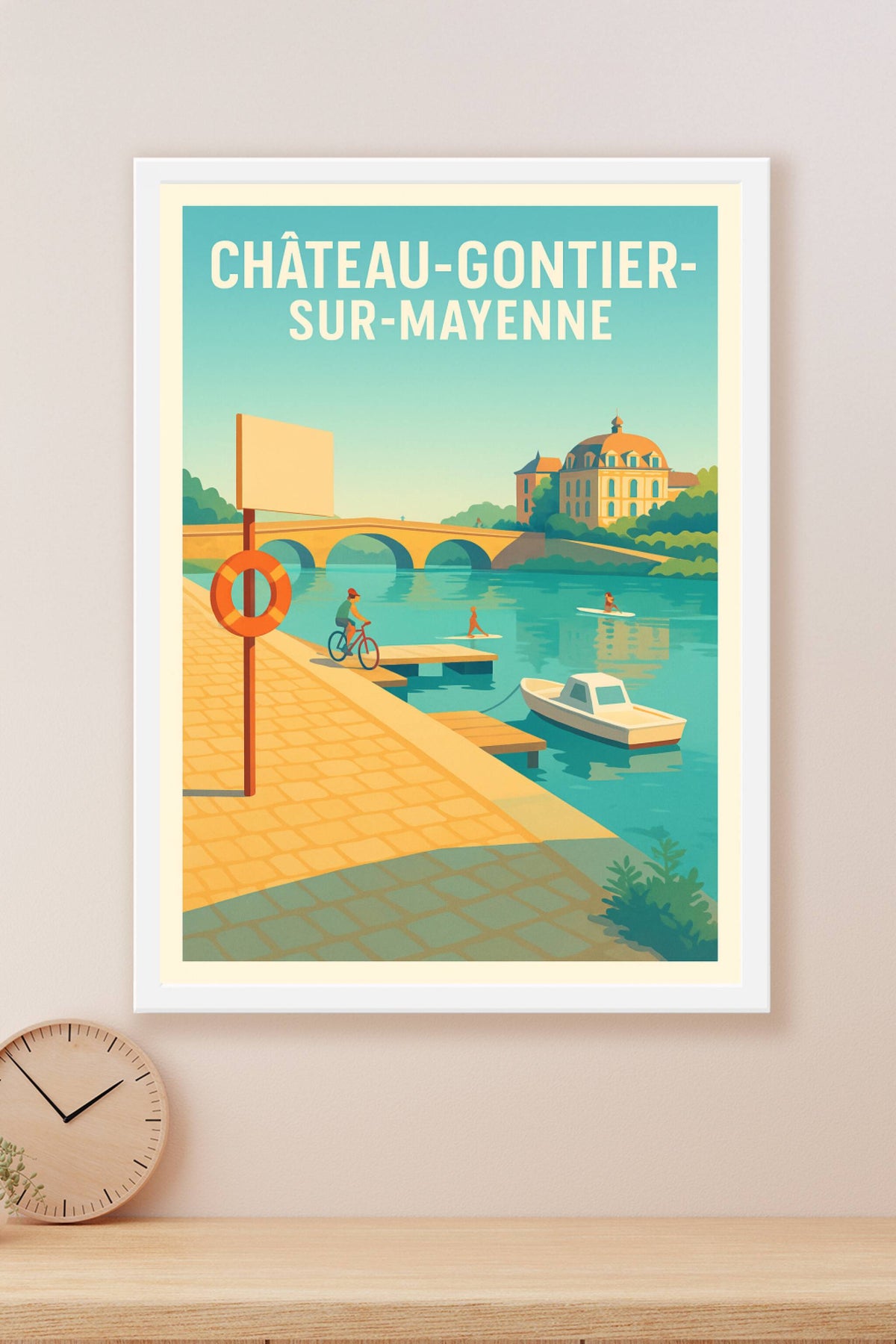 Affiche de Château-Gontier-sur-Mayenne - Une escapade paisible au fil de l'eau