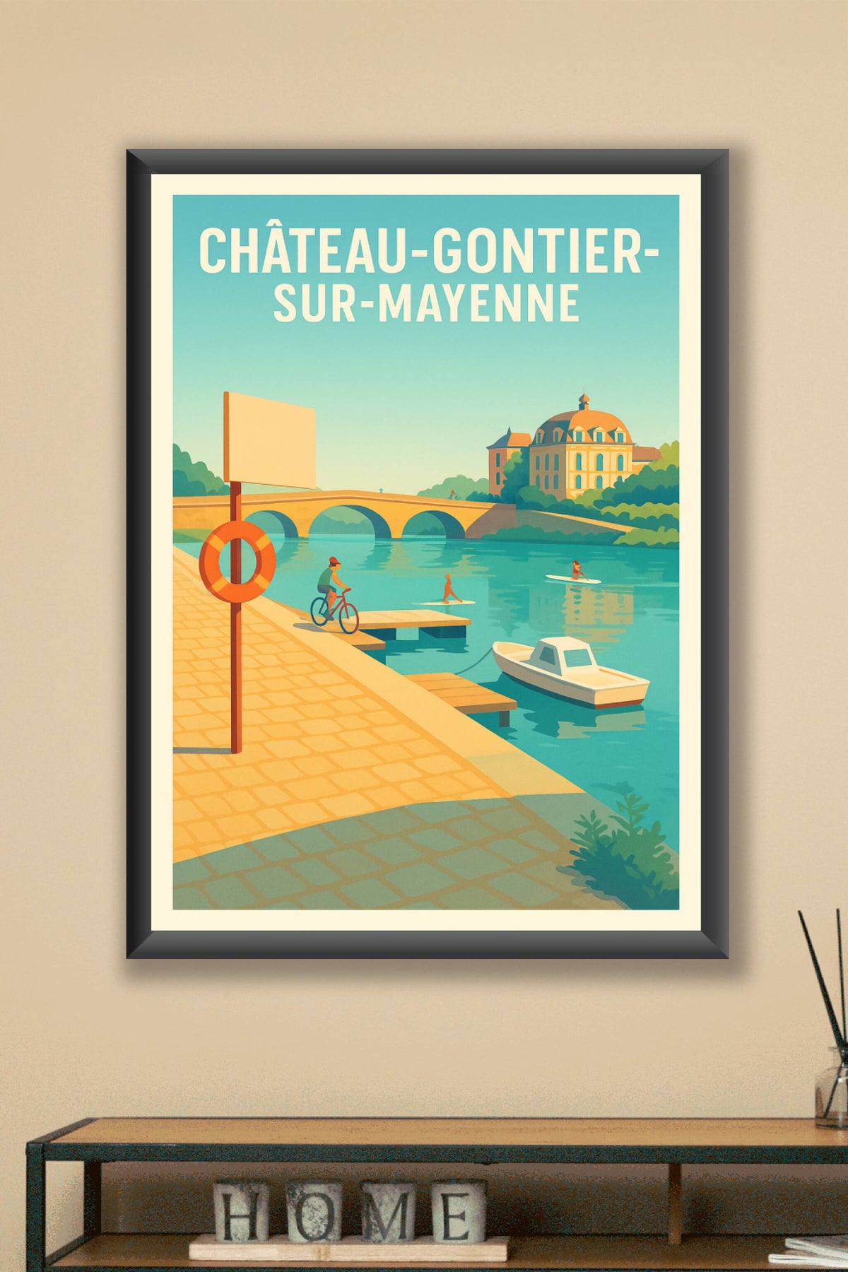 Affiche de Château-Gontier-sur-Mayenne - Une escapade paisible au fil de l'eau