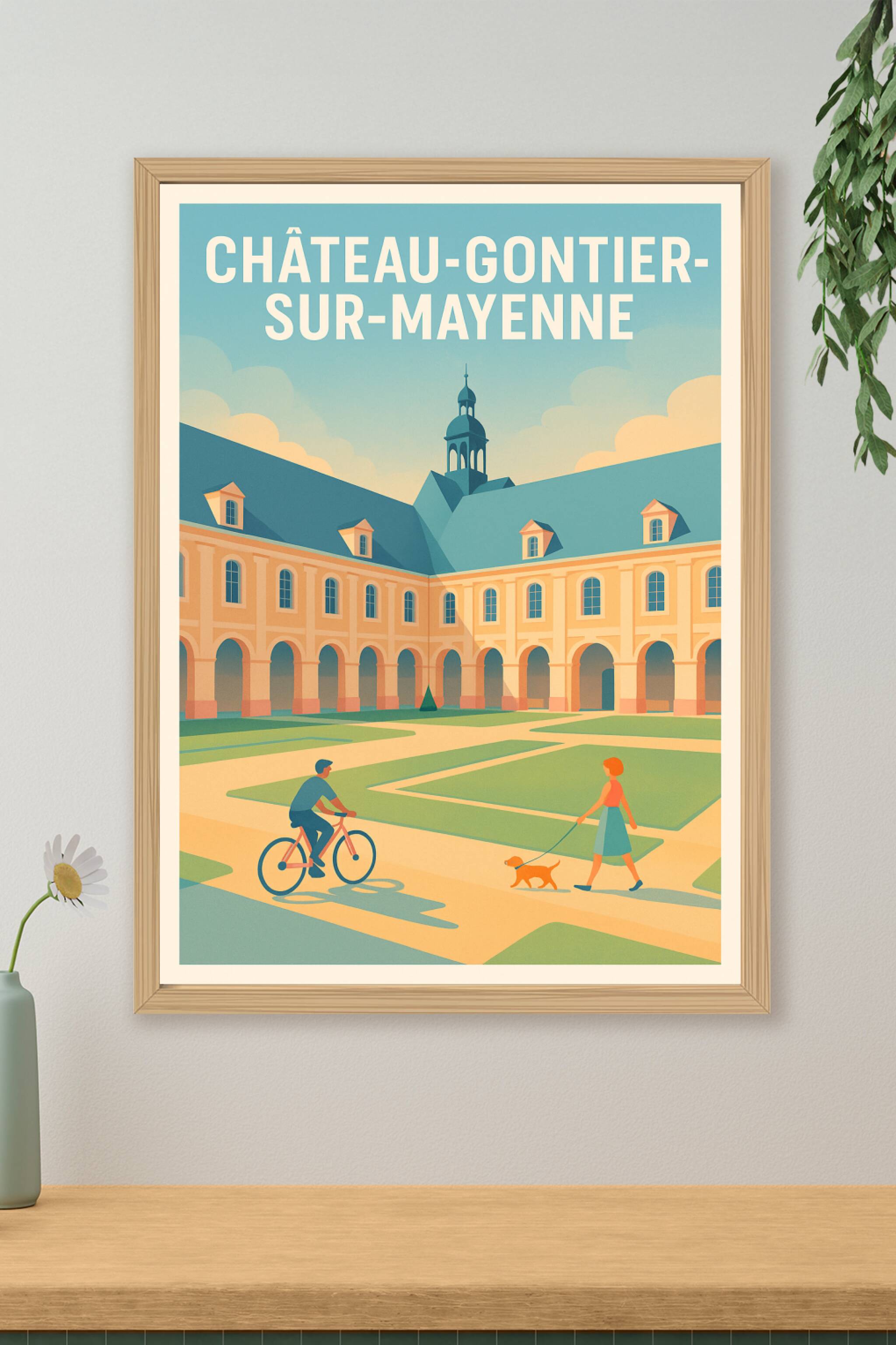 Affiche de Château-Gontier-sur-Mayenne - L'élégance classique au cœur de la ville