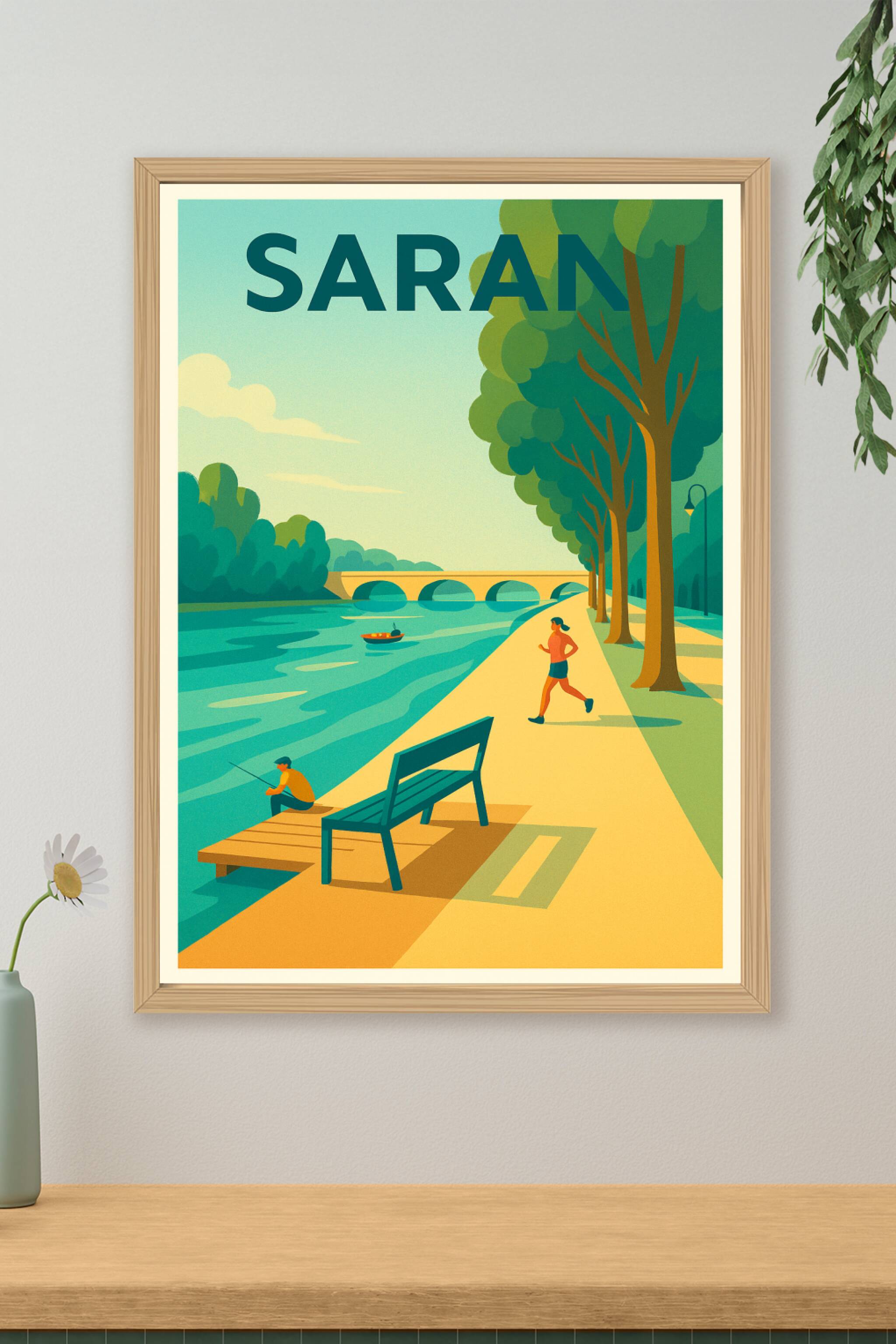 Affiche de Saran - Sérénité au bord de l'eau