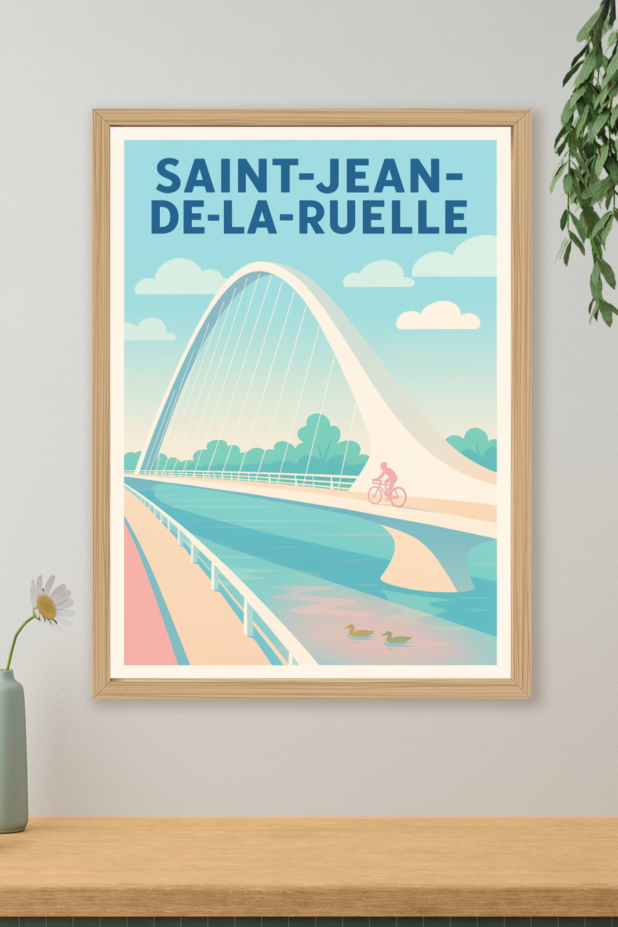 Affiche de Saint-Jean-de-la-Ruelle - L'élégance moderne du pont