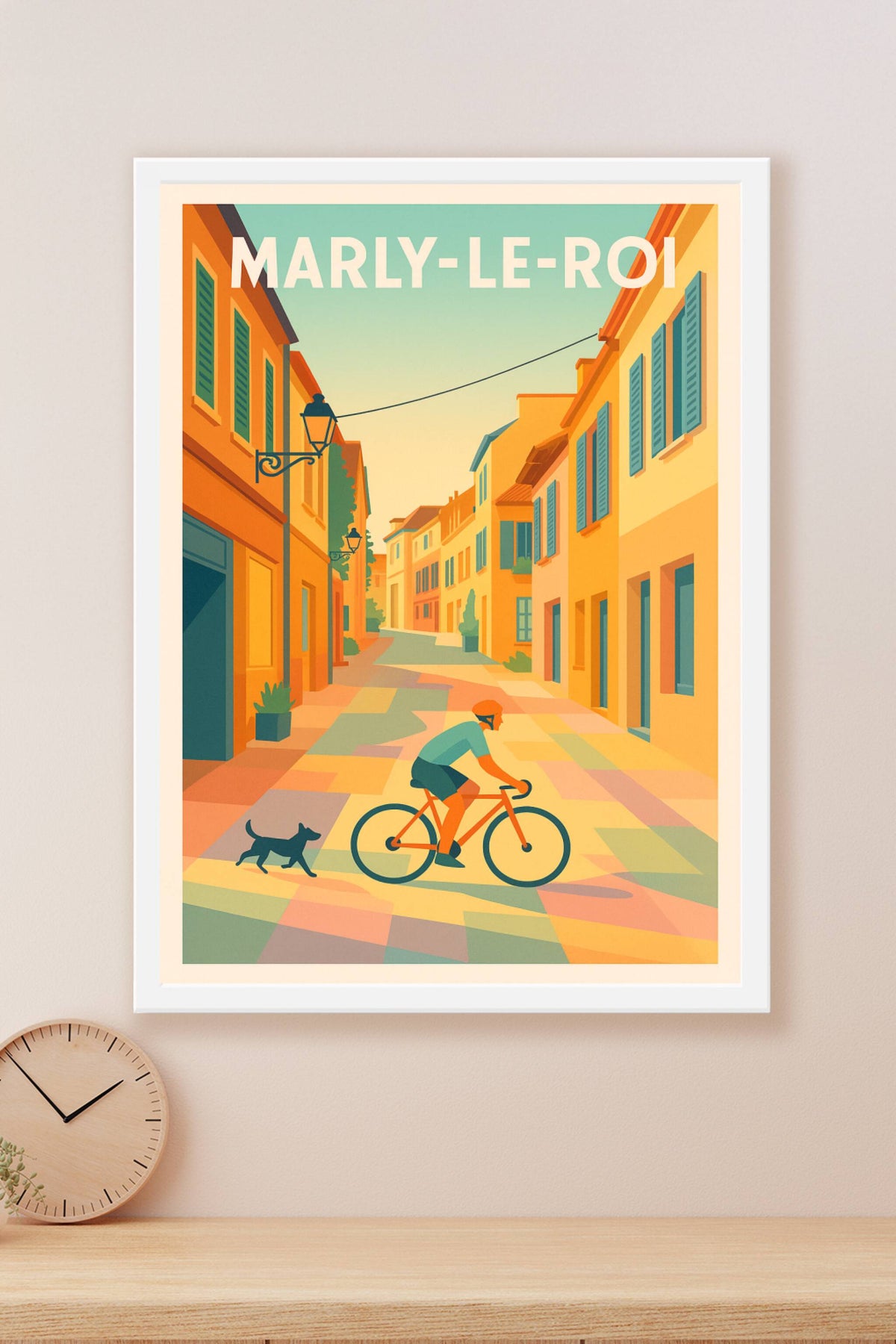Affiche de Marly-le-Roi - Balade en vélo sous le soleil d'été