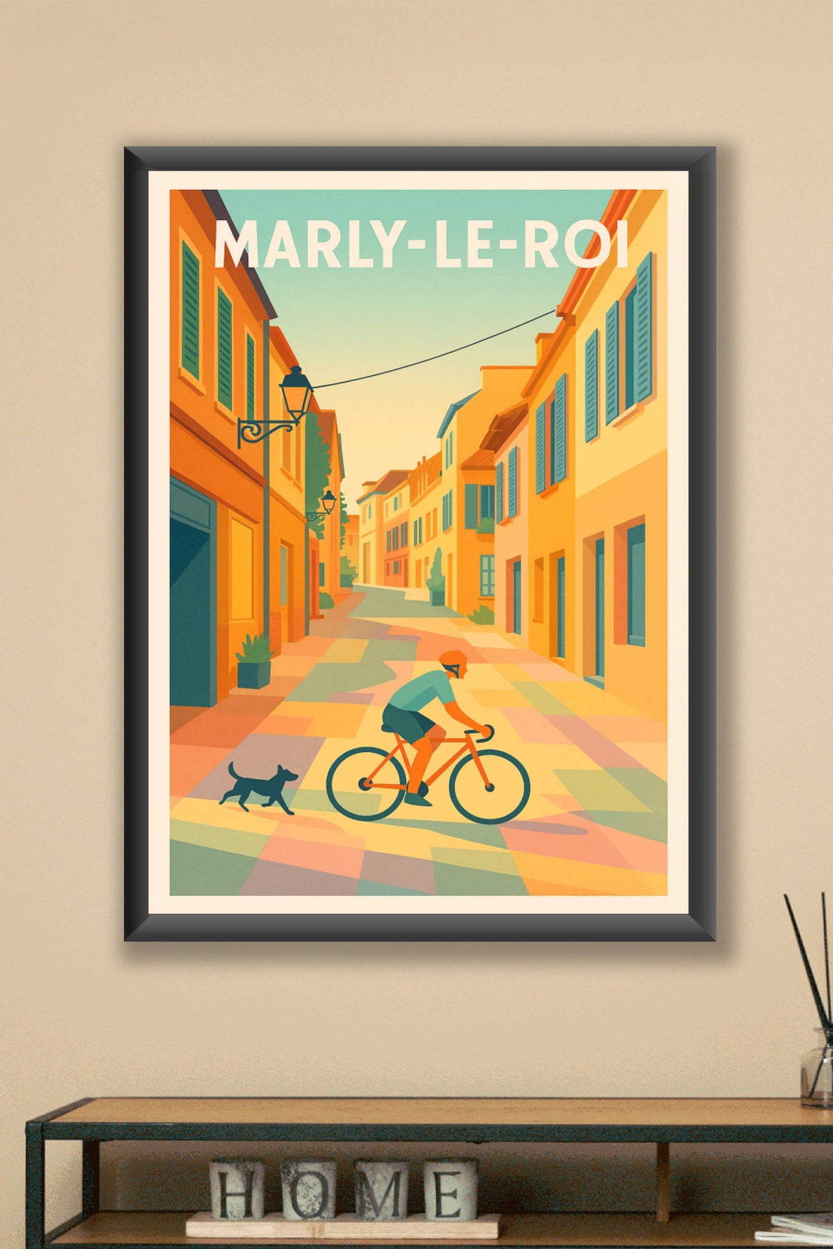 Affiche de Marly-le-Roi - Balade en vélo sous le soleil d'été