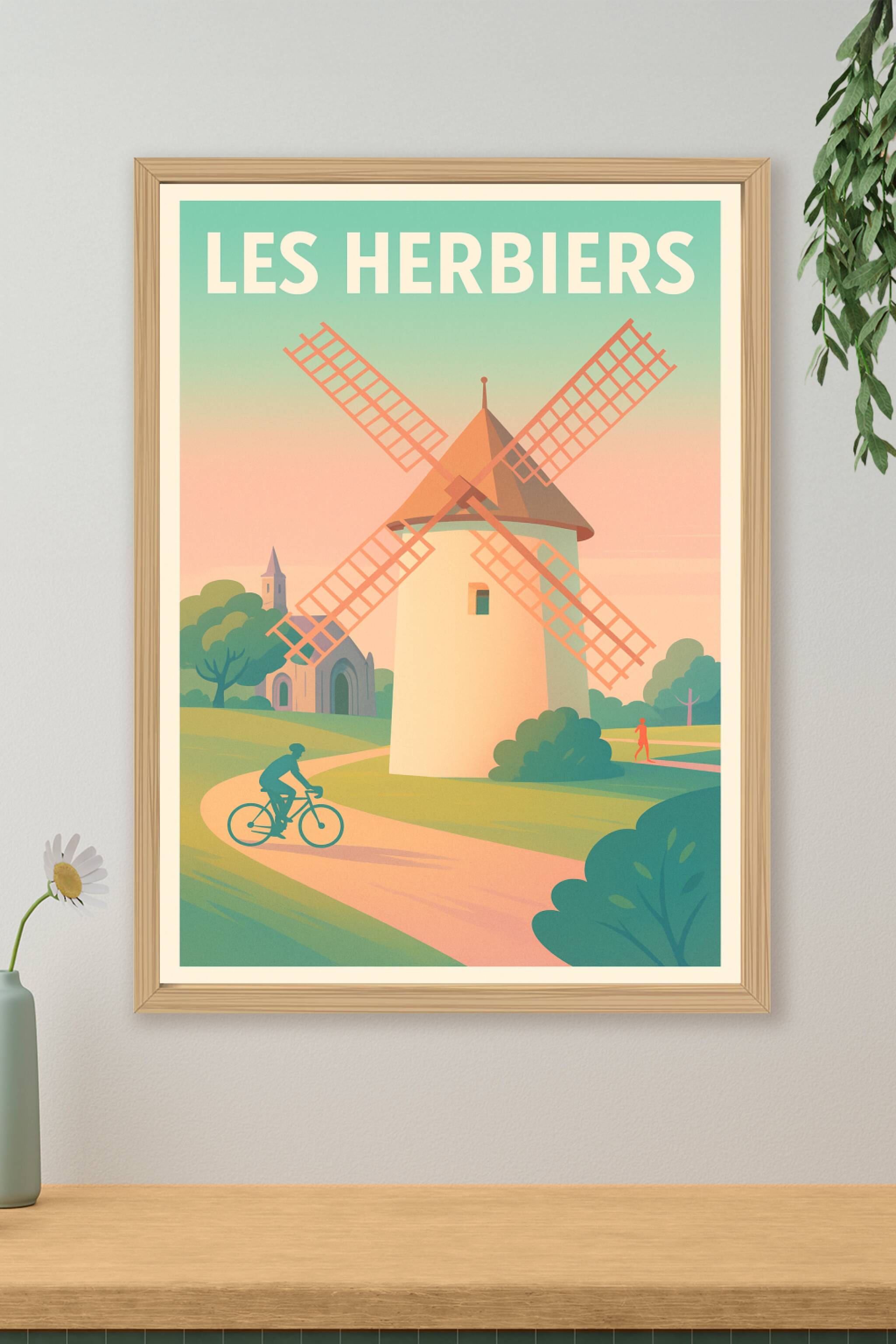 Affiche de Les Herbiers - Douceur et nature au moulin emblématique
