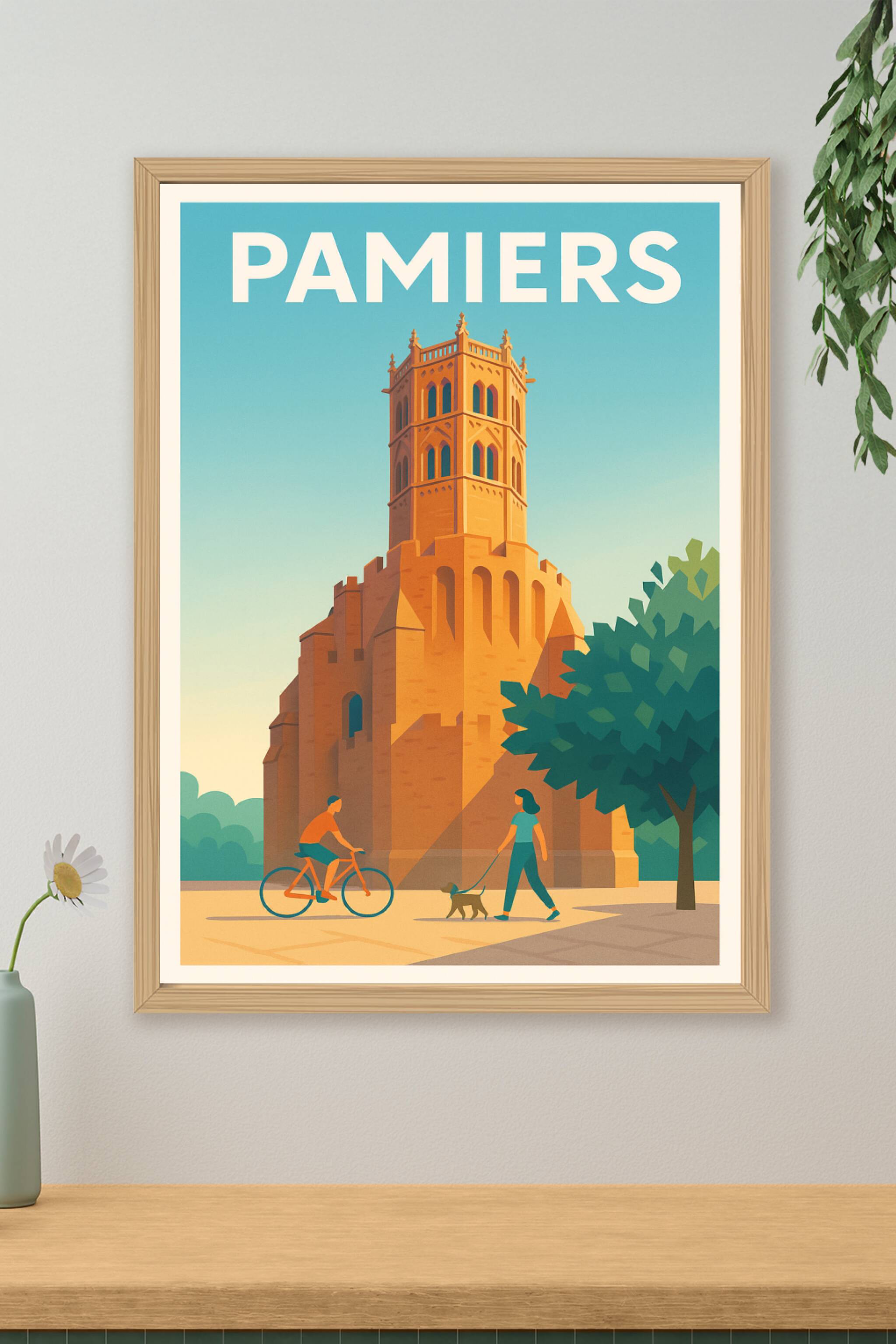 Affiche de Pamiers - L'élégance historique au cœur de la ville