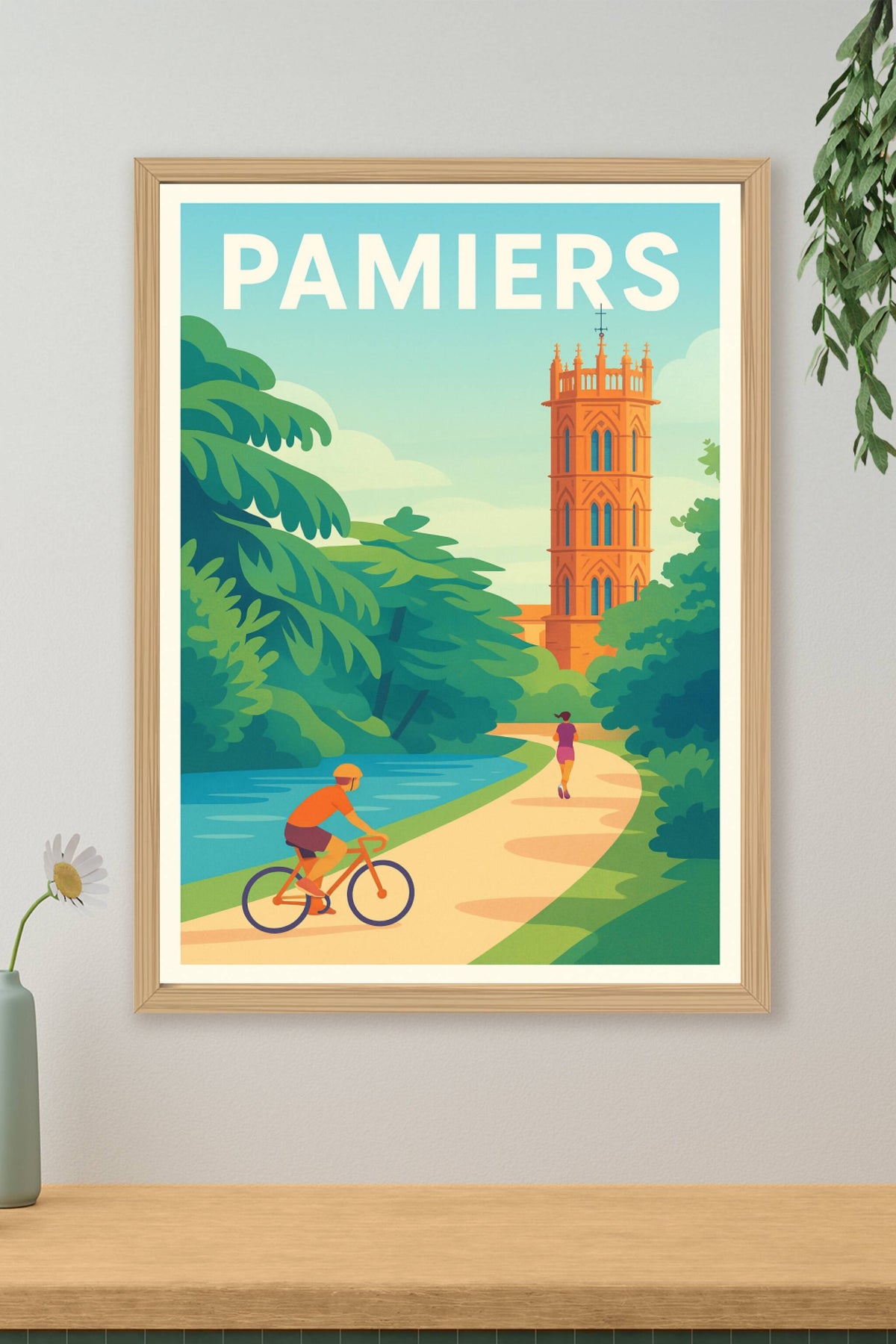 Affiche de Pamiers - Escapade nature et patrimoine occitan
