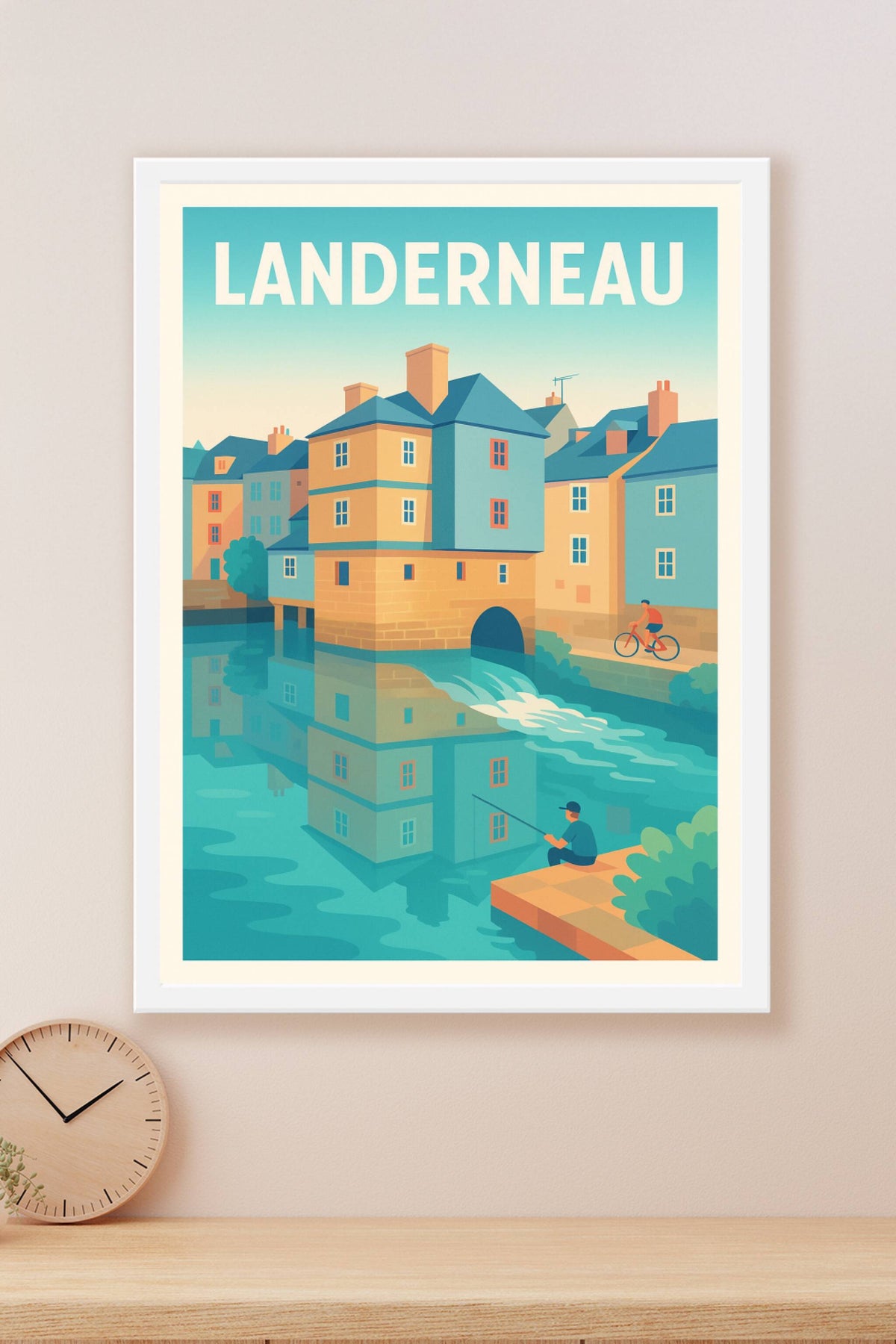 Affiche de Landerneau - Charme et quiétude bretonne