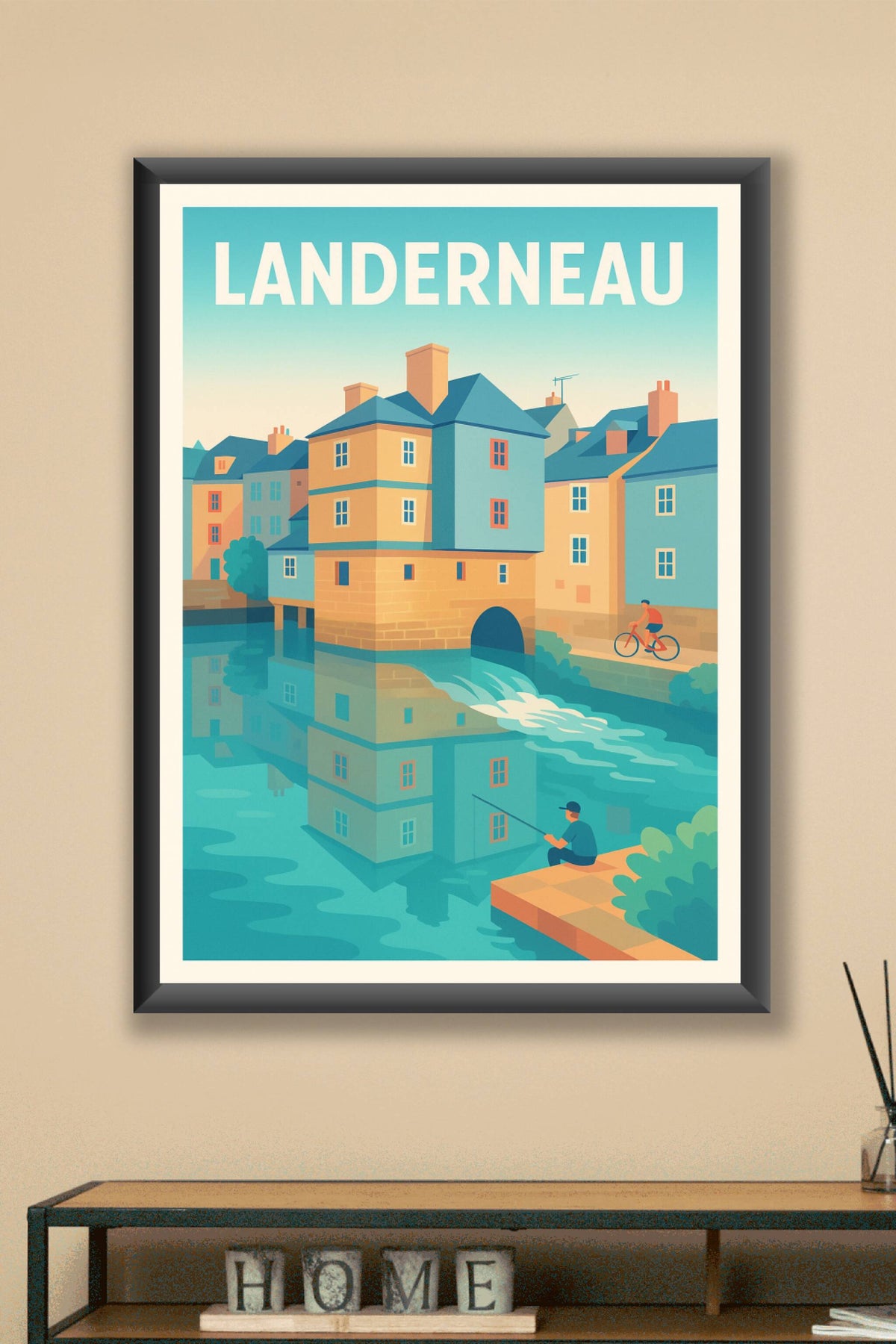 Affiche de Landerneau - Charme et quiétude bretonne