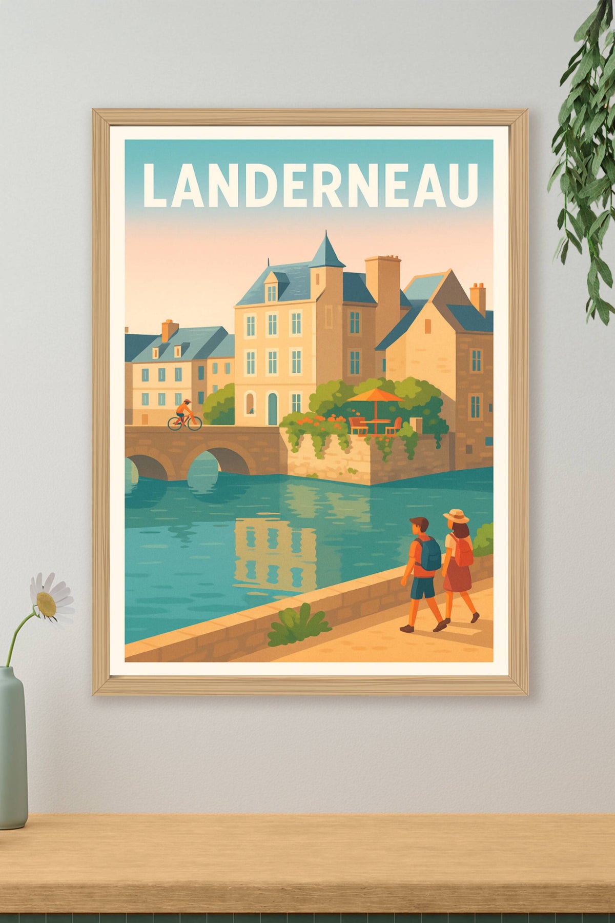 Affiche de Landerneau - Charme et douceur au fil de l'eau