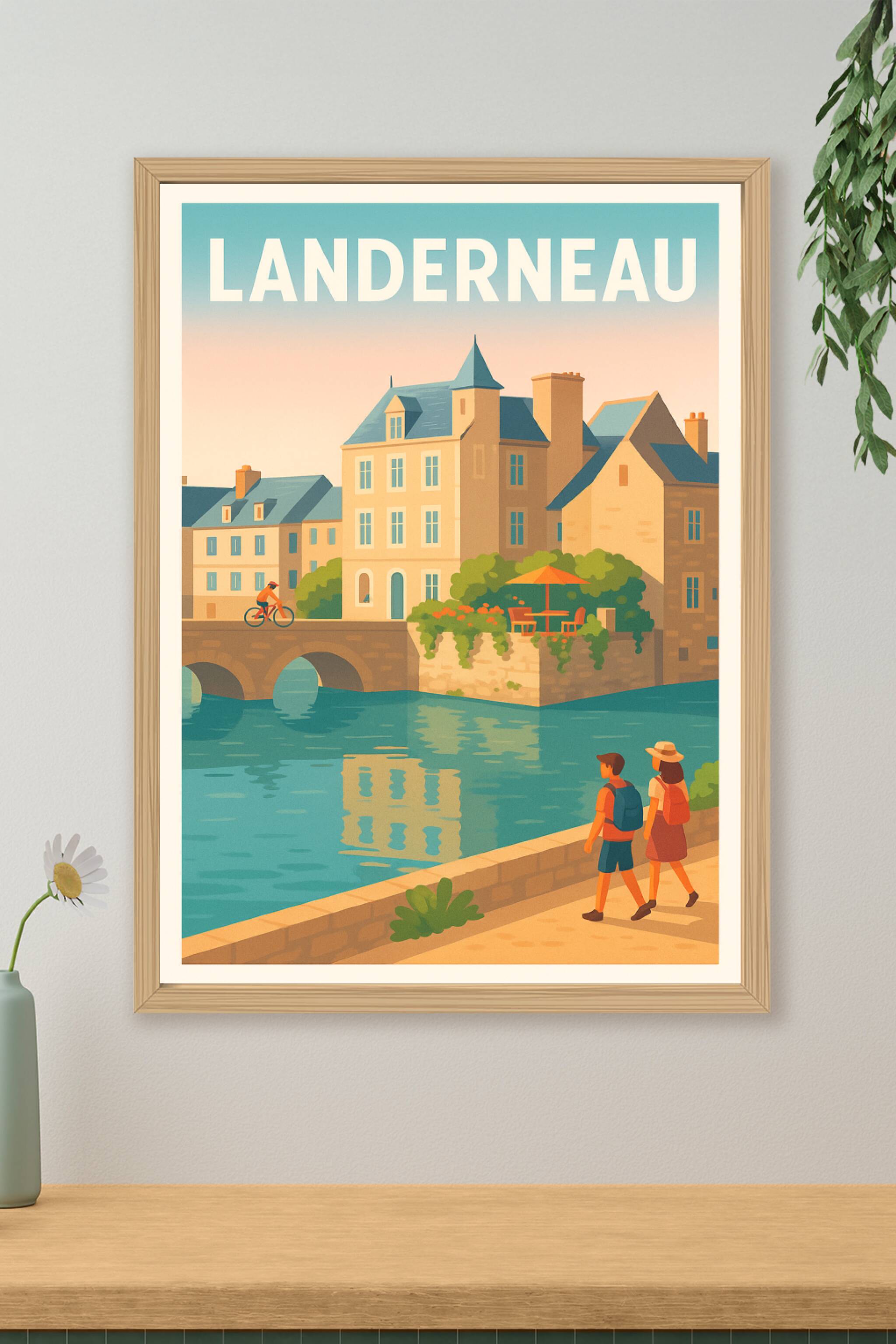 Affiche de Landerneau - Charme et douceur au fil de l'eau