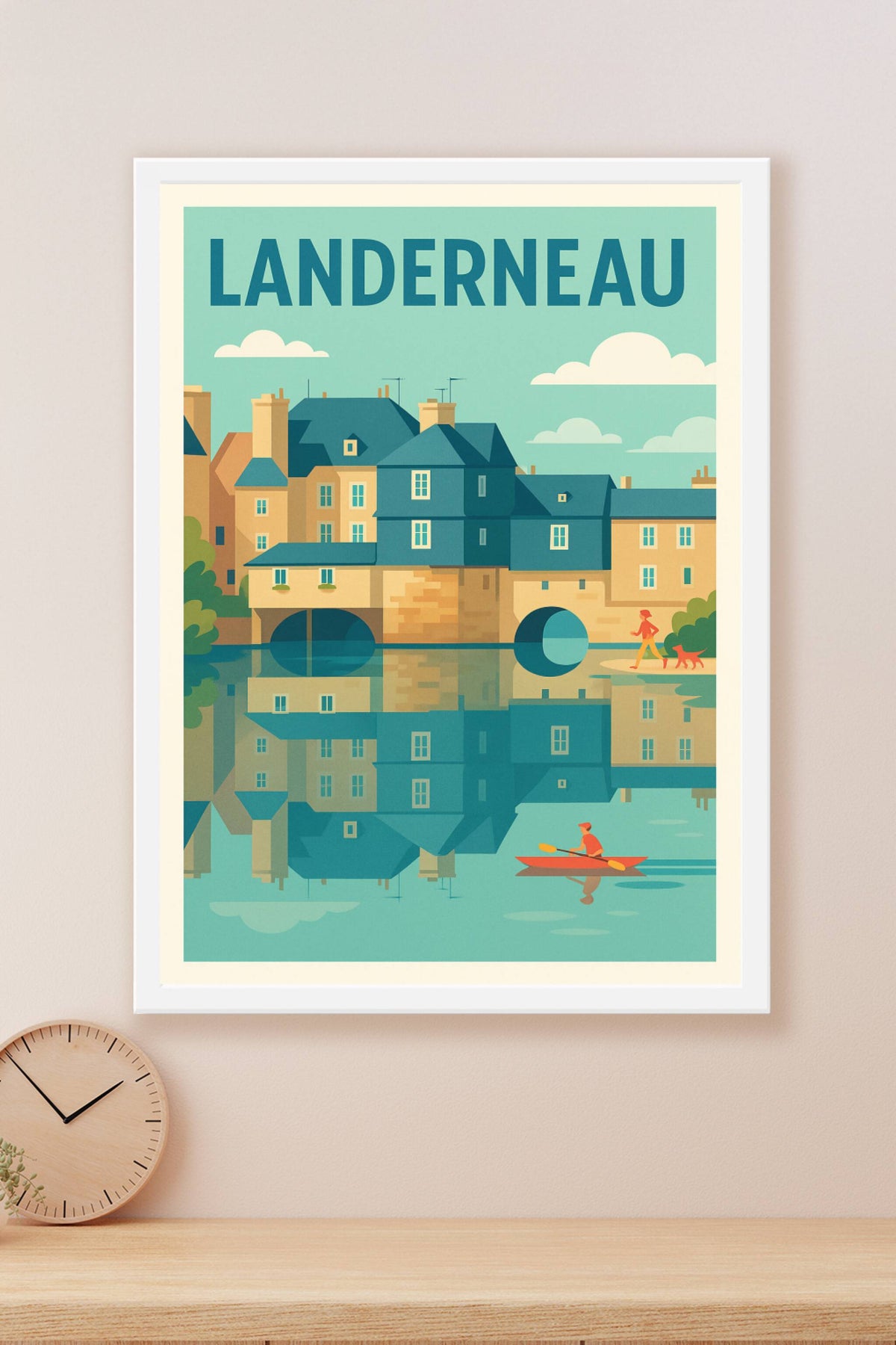 Affiche de Landerneau - Charme et reflets paisibles