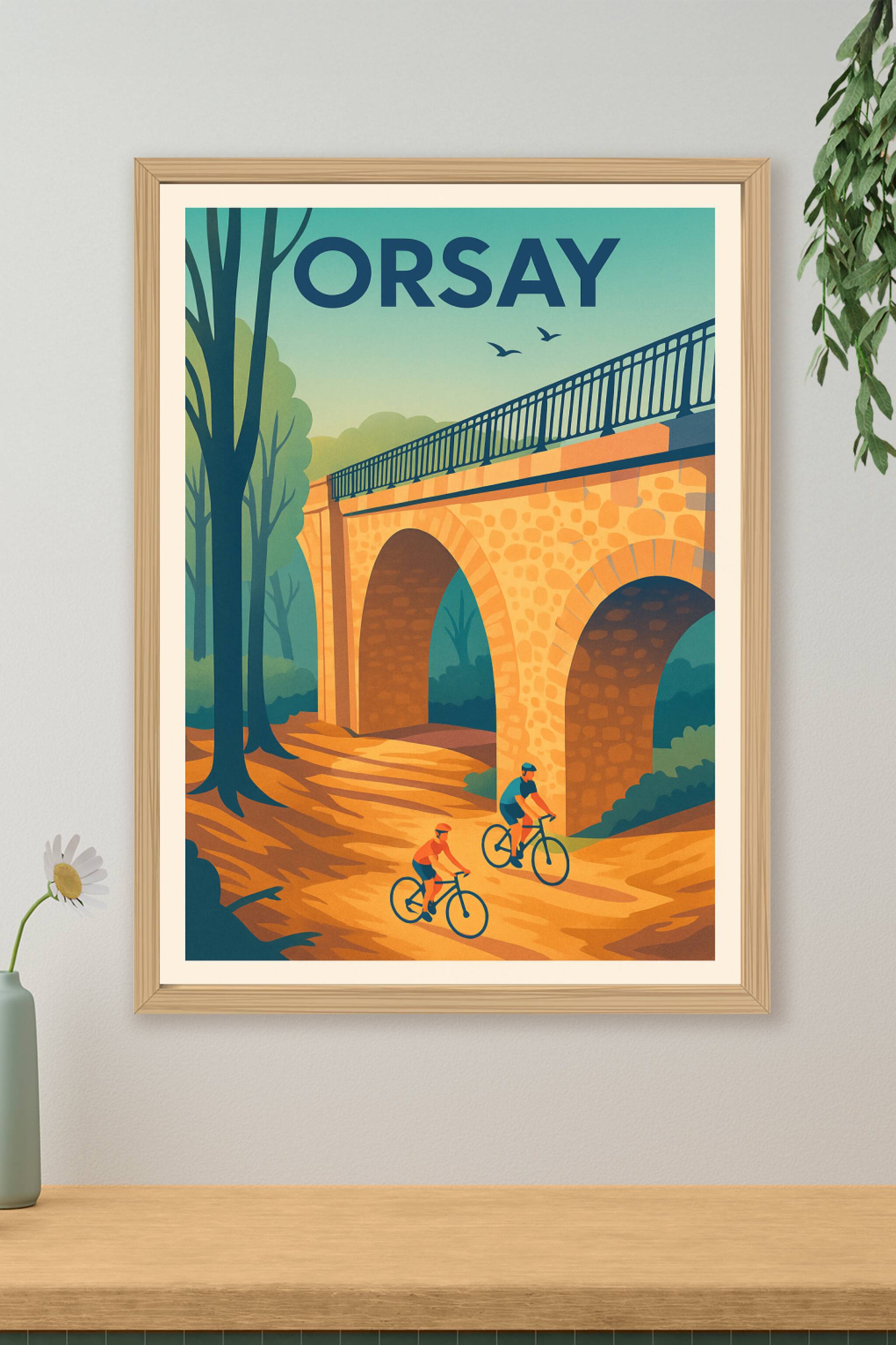Affiche de Orsay - Escapade à vélo sous le viaduc